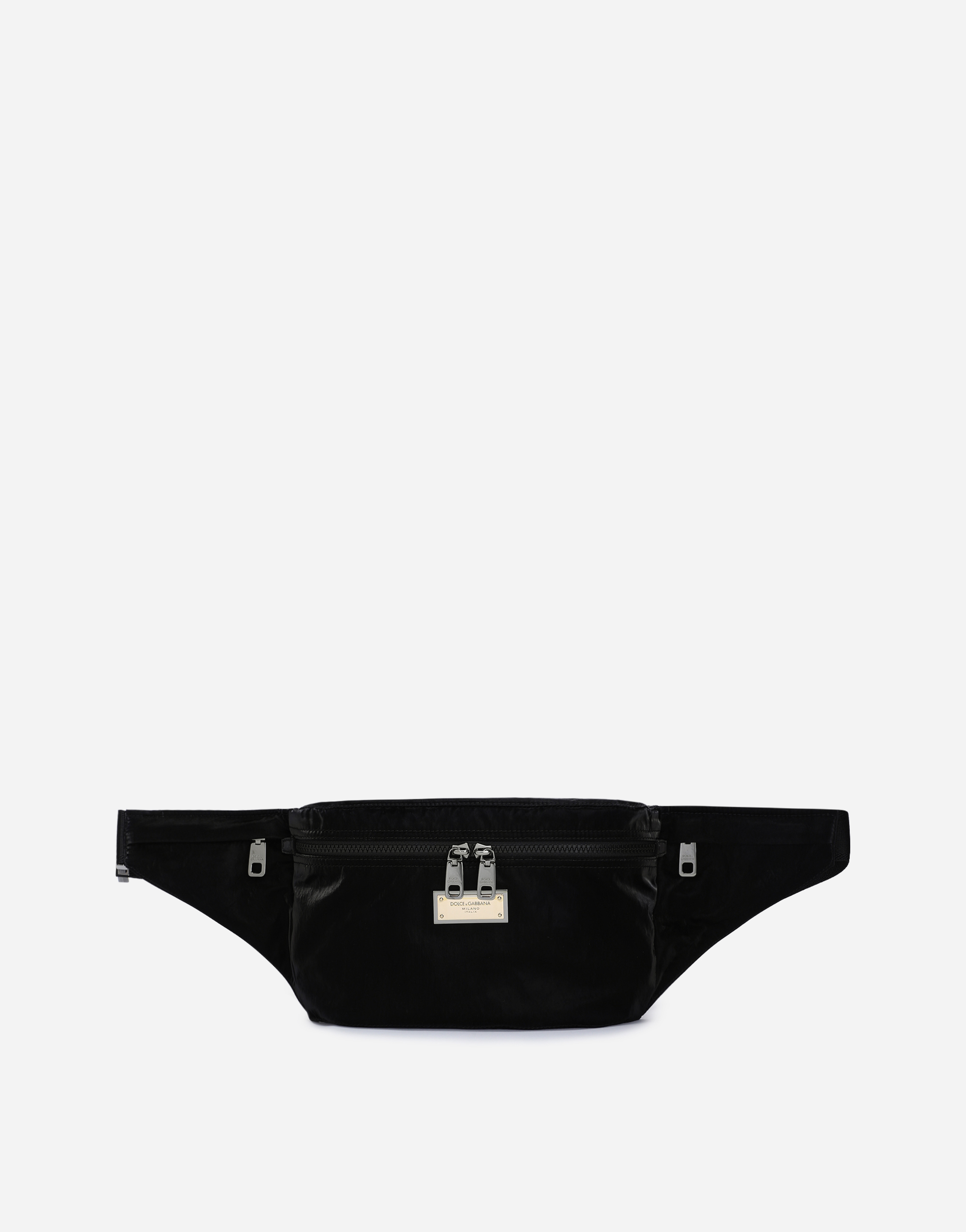 Nero Sicilia dna nylon belt bag with branded tag in Black