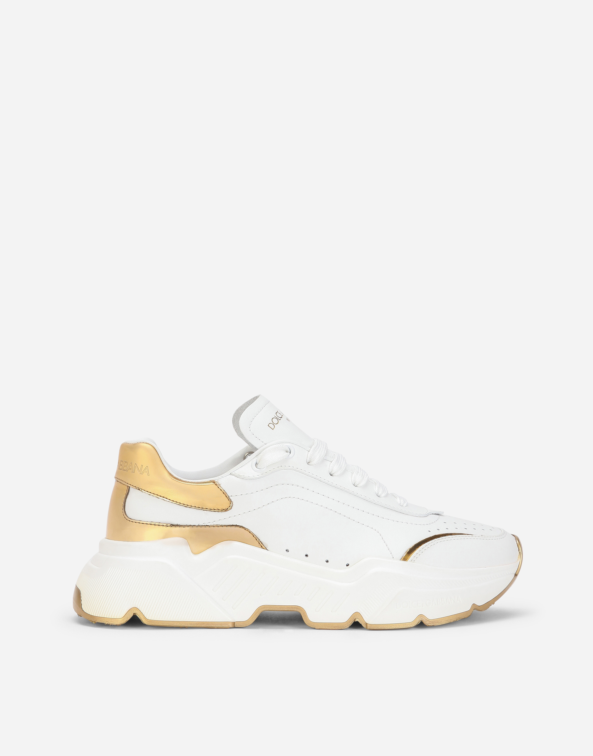 Nappa leather Daymaster sneakers in White/Gold