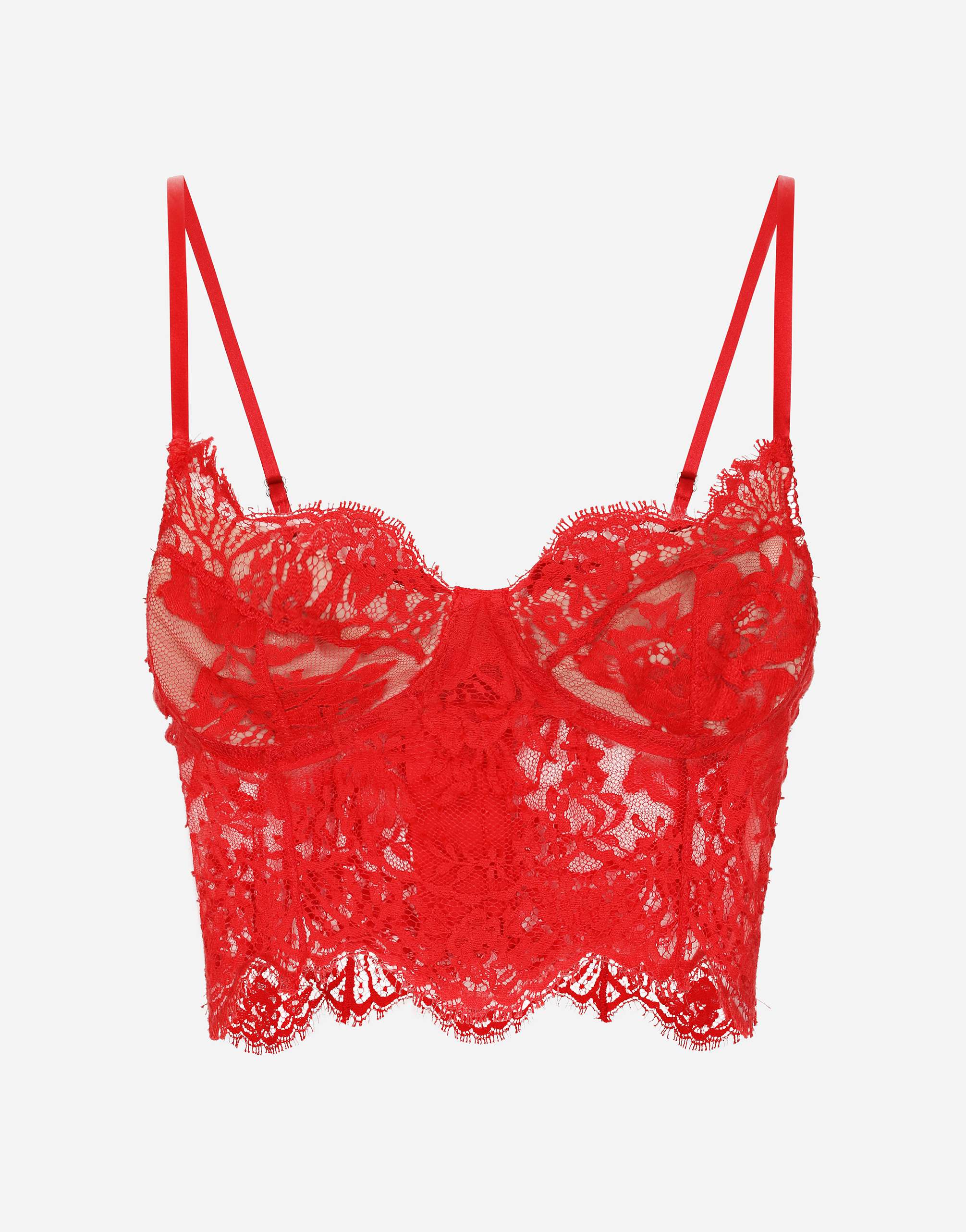 Lace lingerie corset top in Red