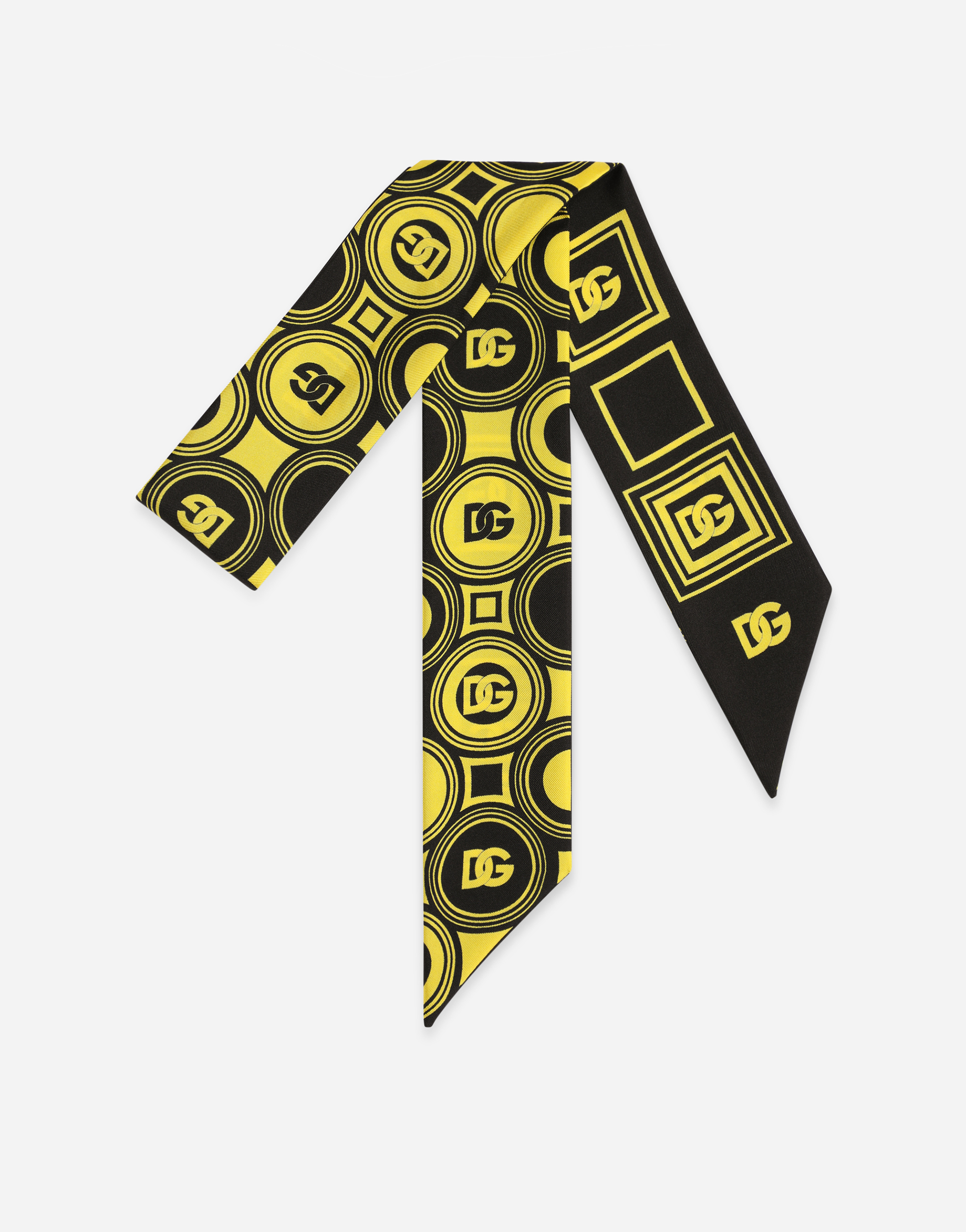 Twill headscarf with DG logo print in Multicolor