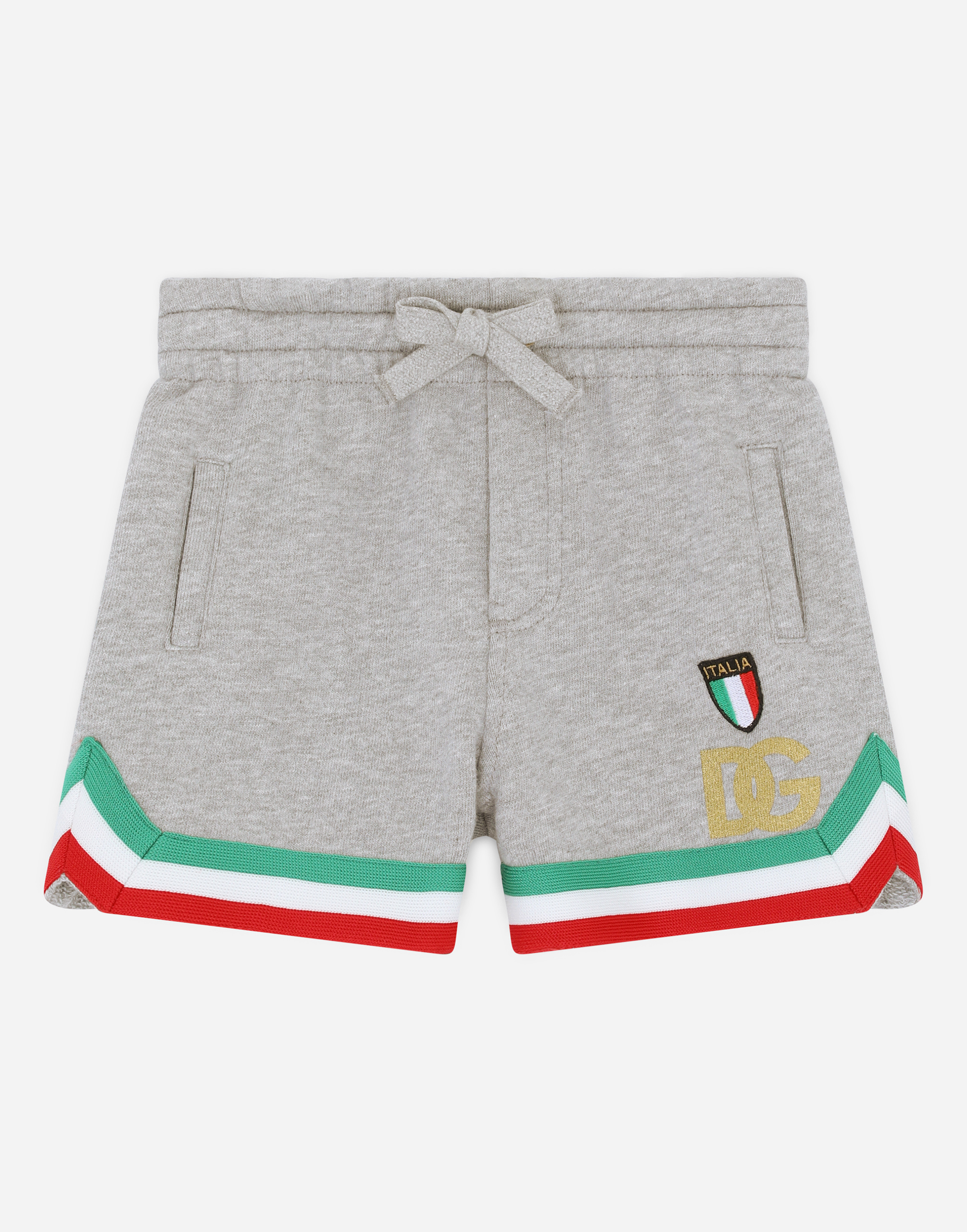 Jersey jogging shorts with DG logo print in Grey