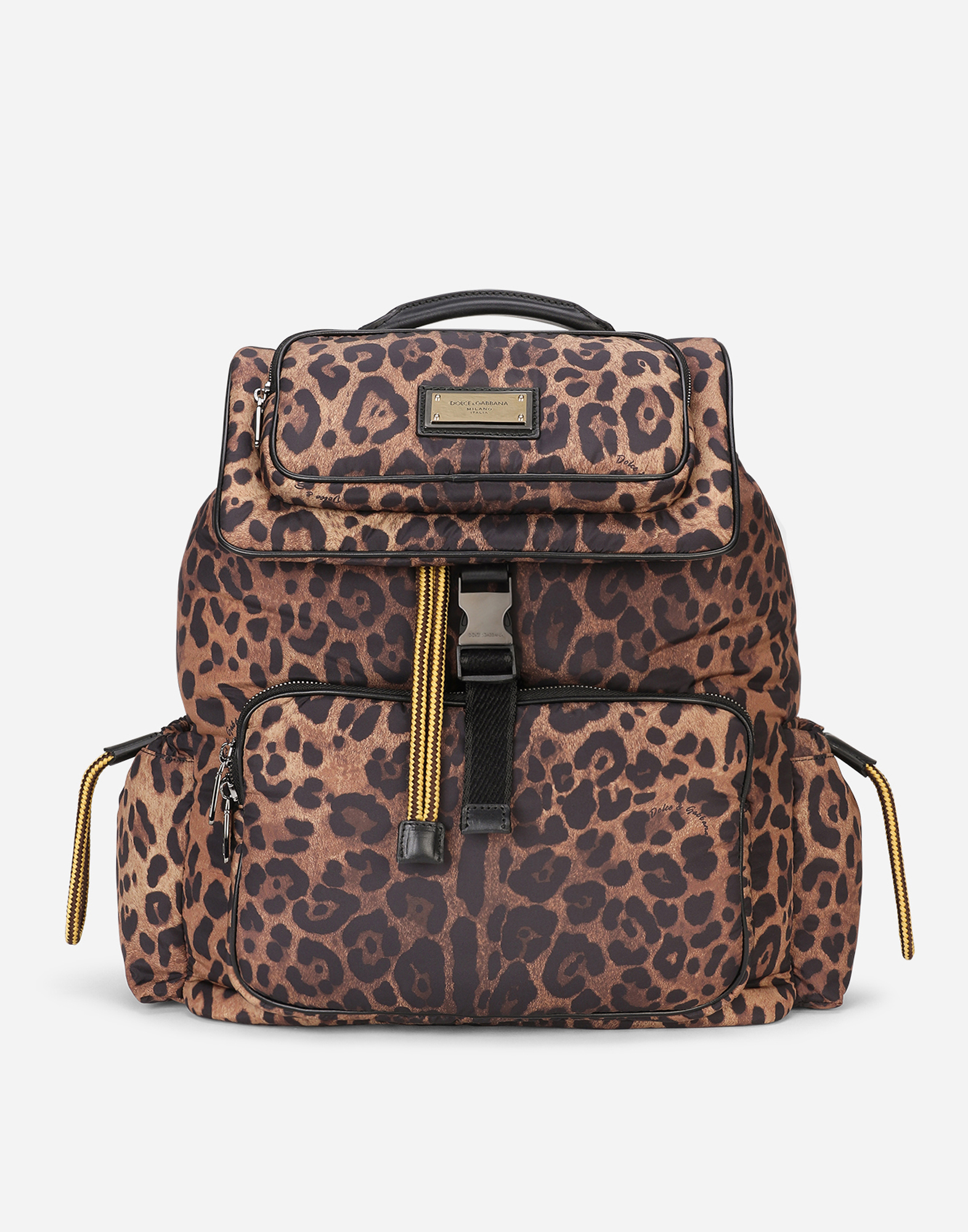 Dolce & Gabbana Leopard-print Sicily Backpack In Quilted Nylon In Leo Print