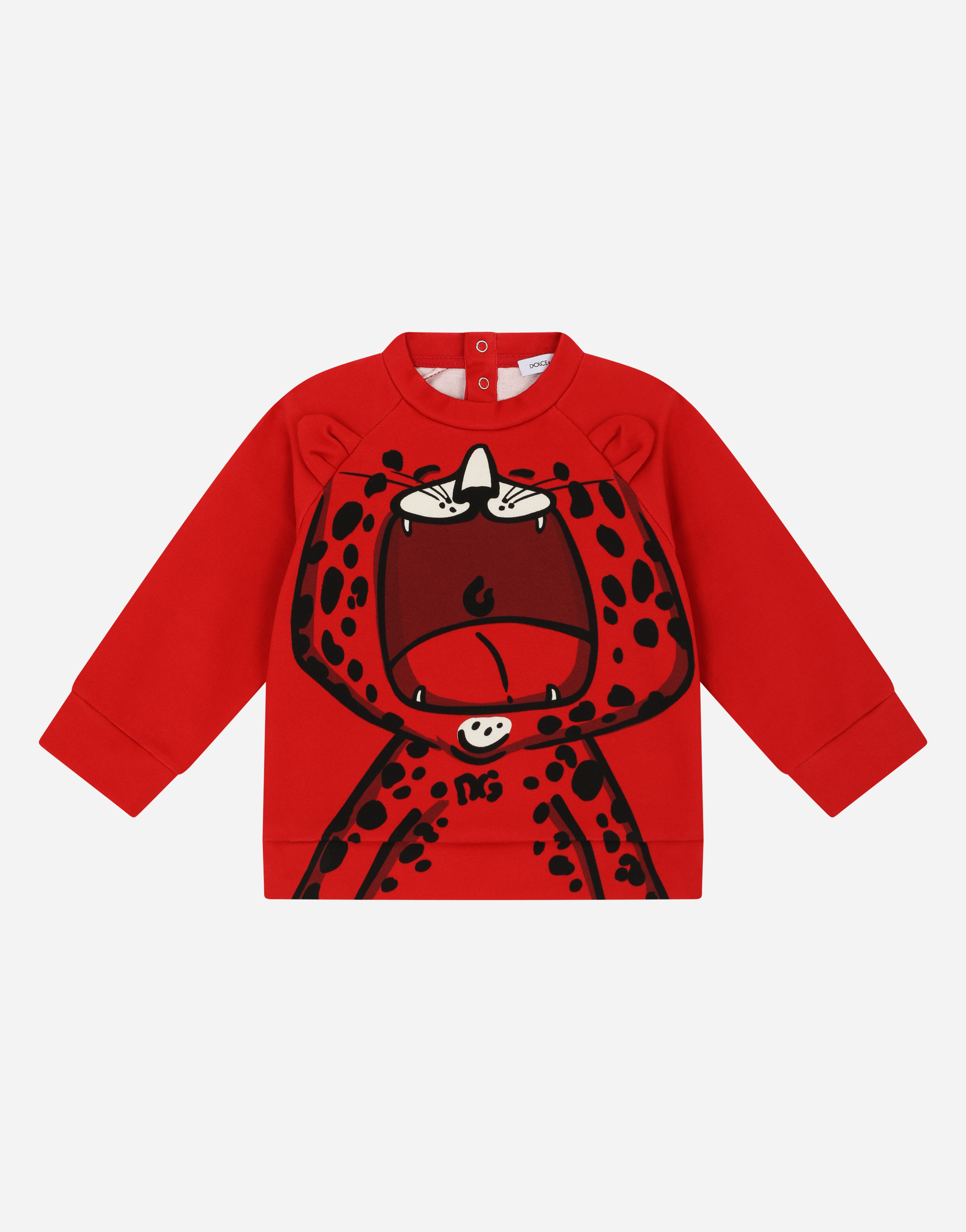 Mini-leopard-print jersey sweatshirt in Multicolor