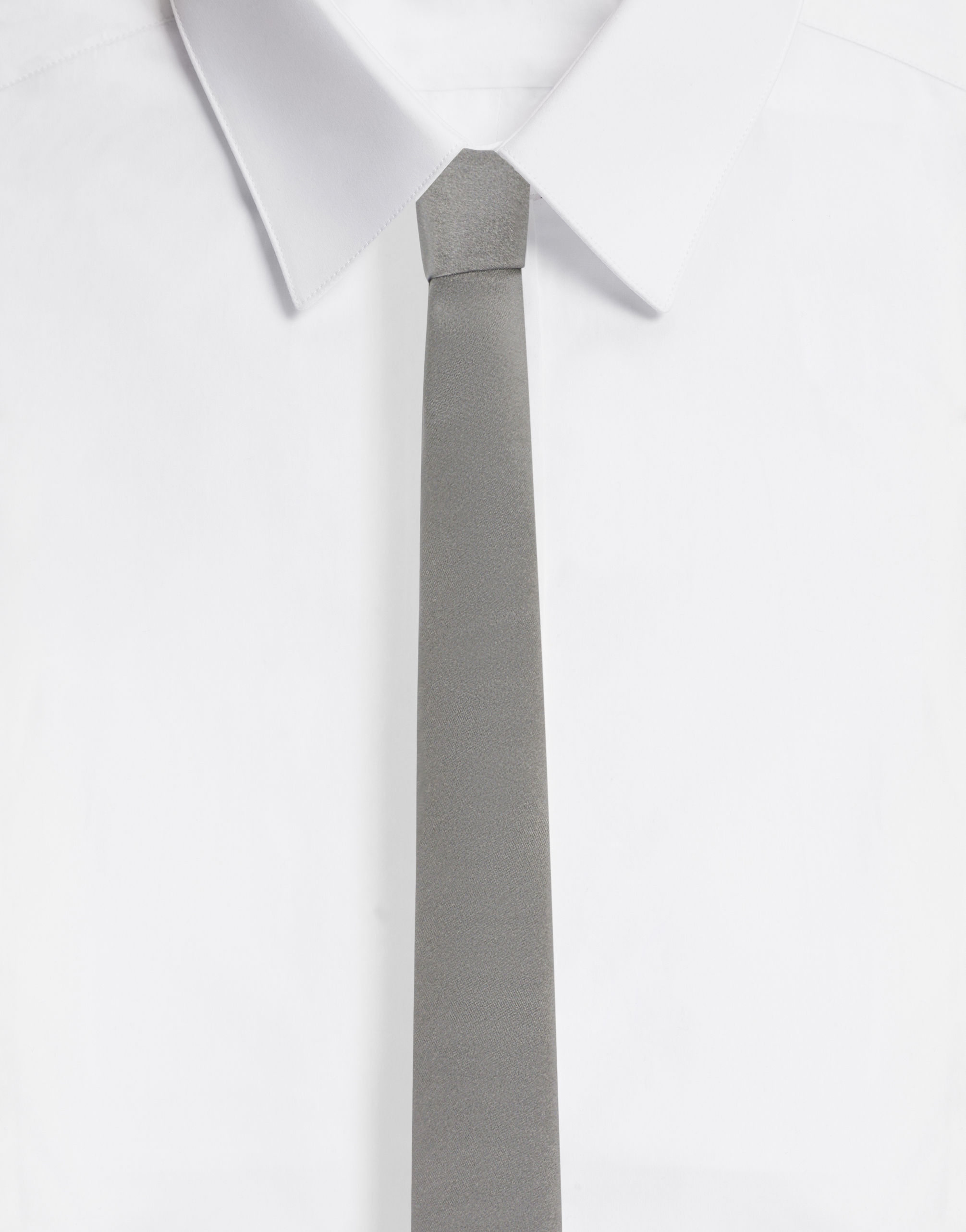 4 cm (16”) silk blade tie in Grey