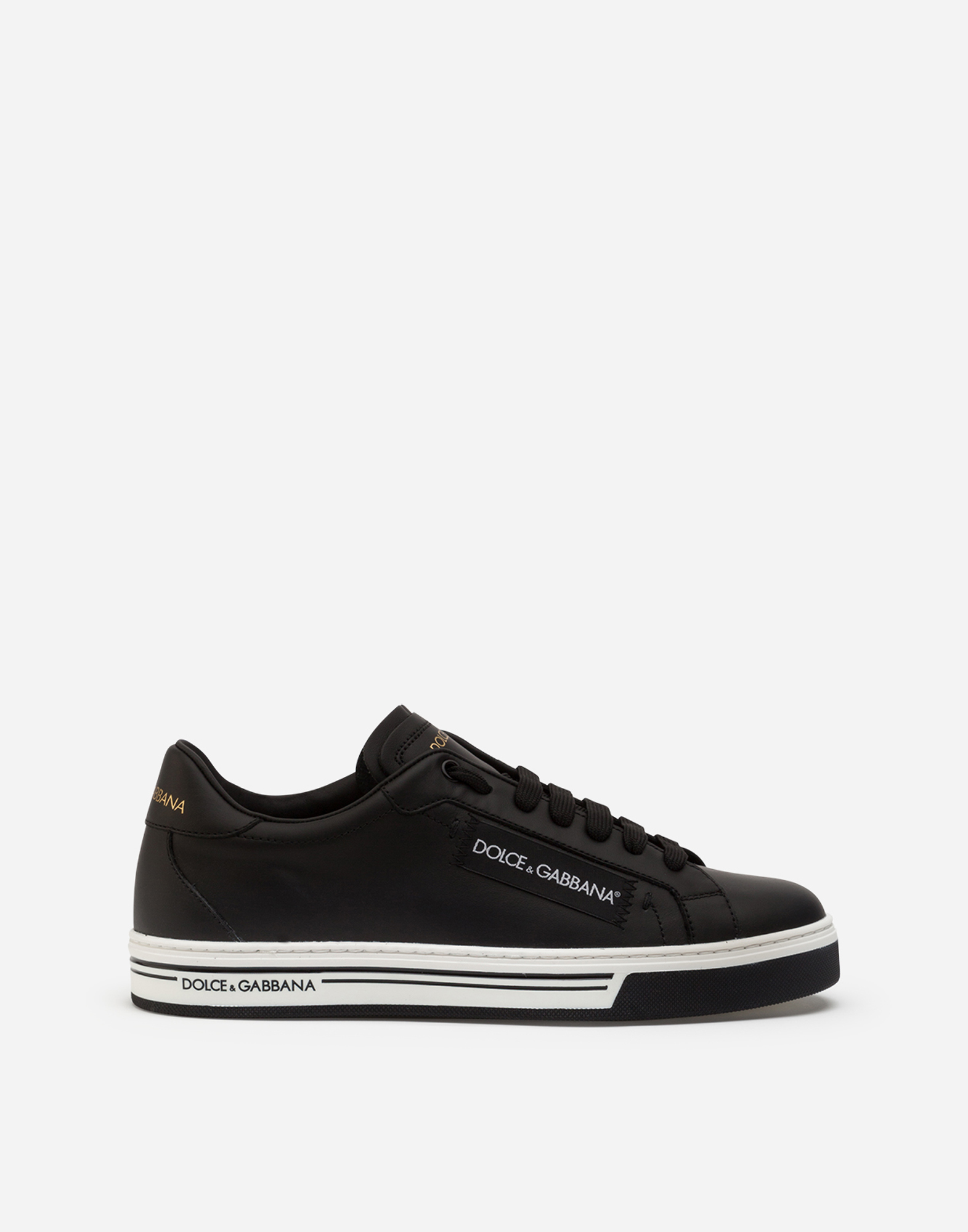 Roma sneakers in nappa calfskin in Black