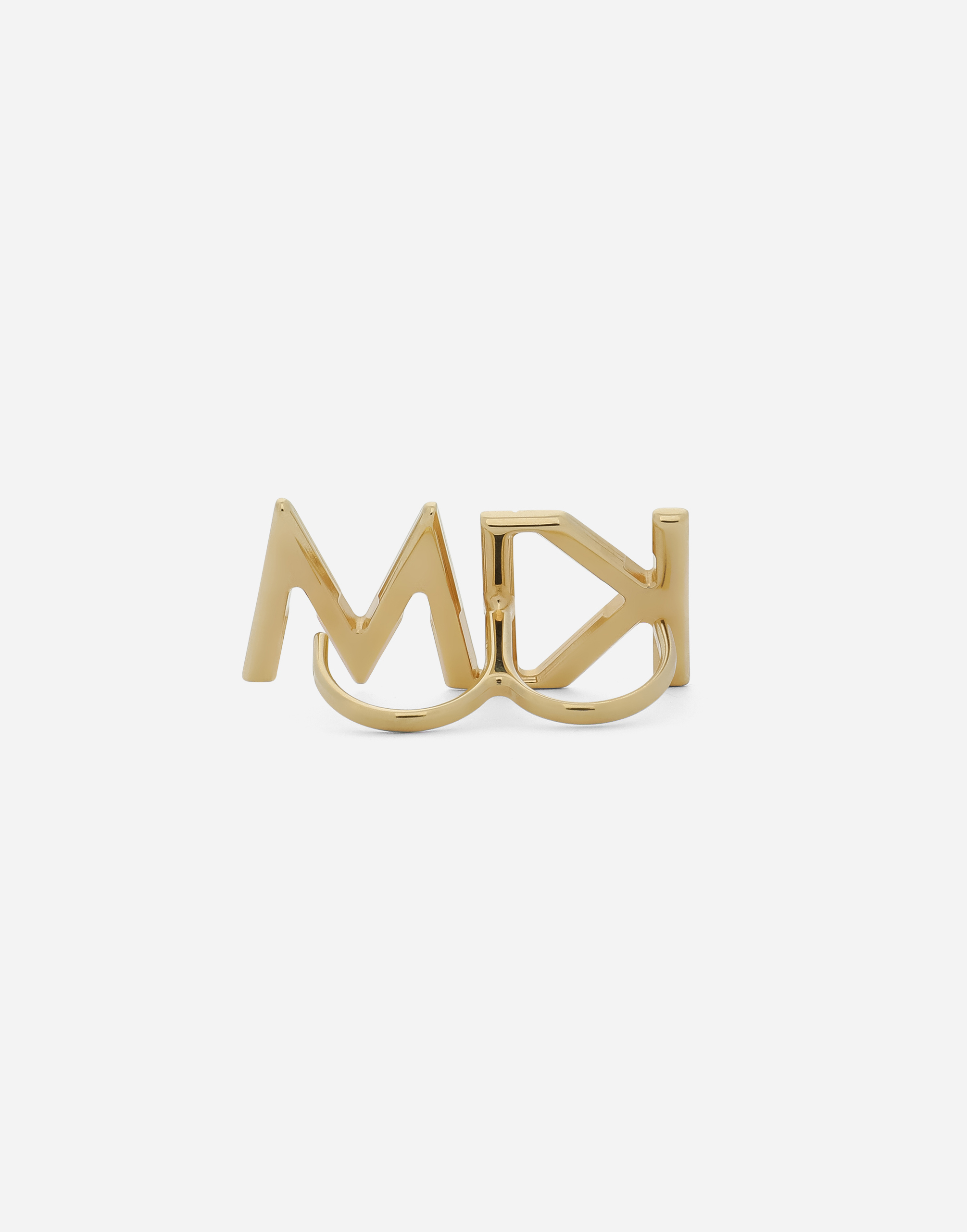 Shop Dolce & Gabbana Double “kim” Ring In Gold