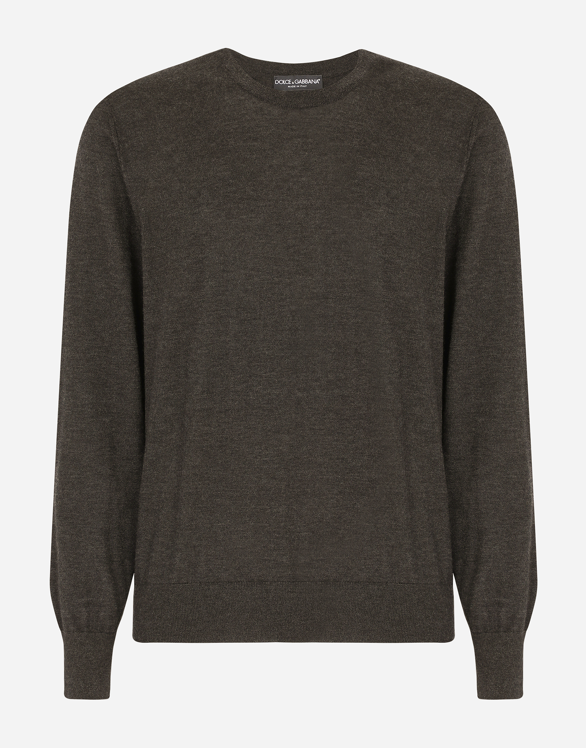 Crewneck sweater in cashmere in Grey