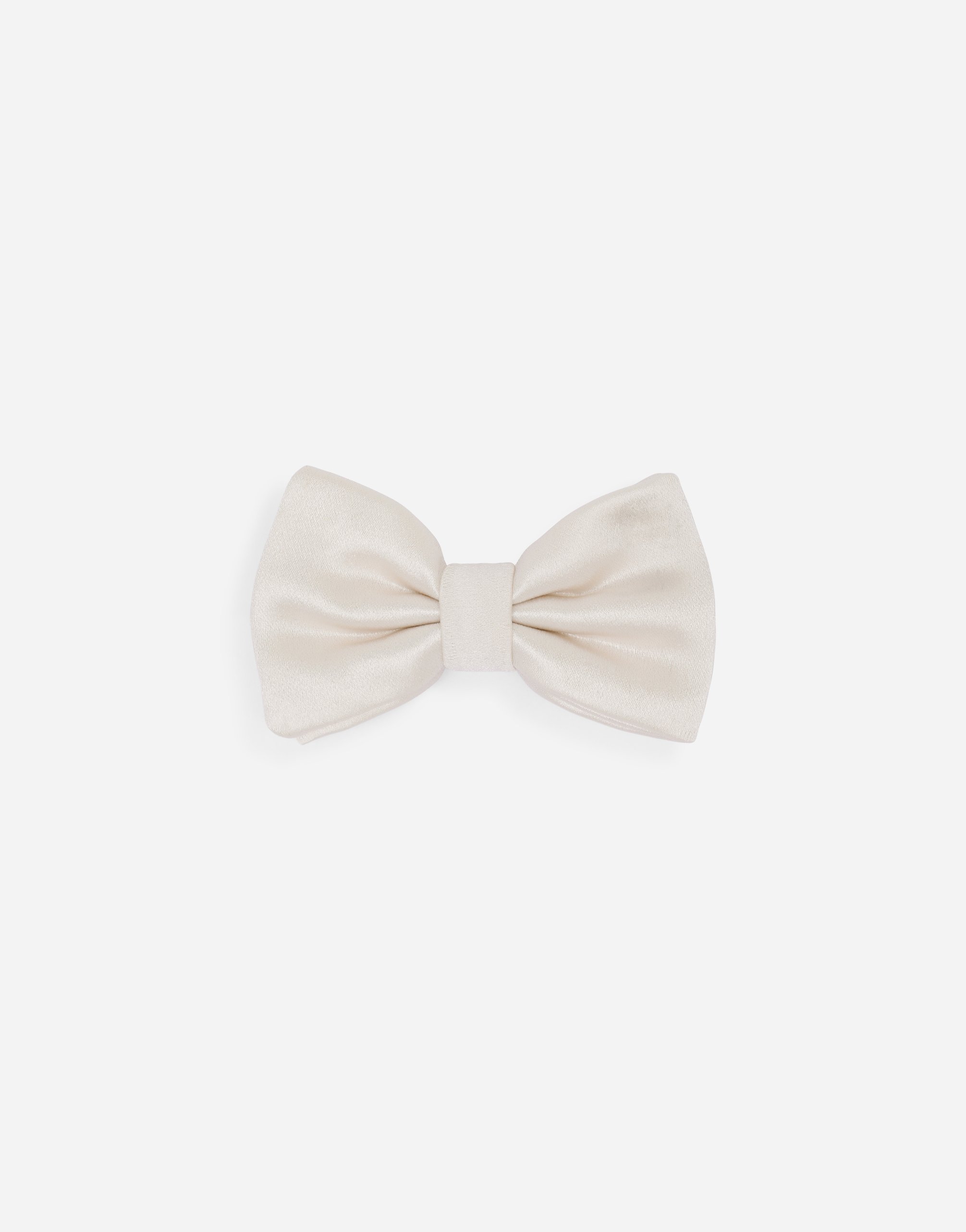 Silk duchesse bow tie in White