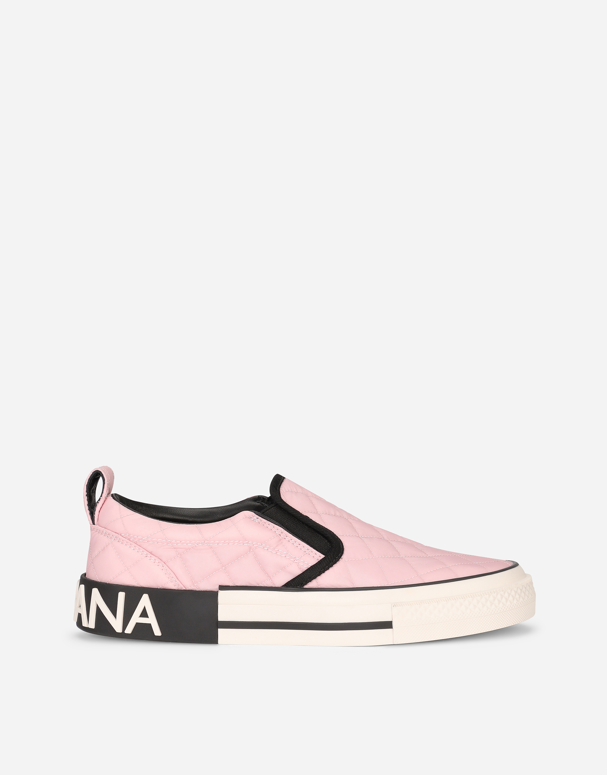 Quilted nylon Custom 2.Zero slip-on sneakers in Pink