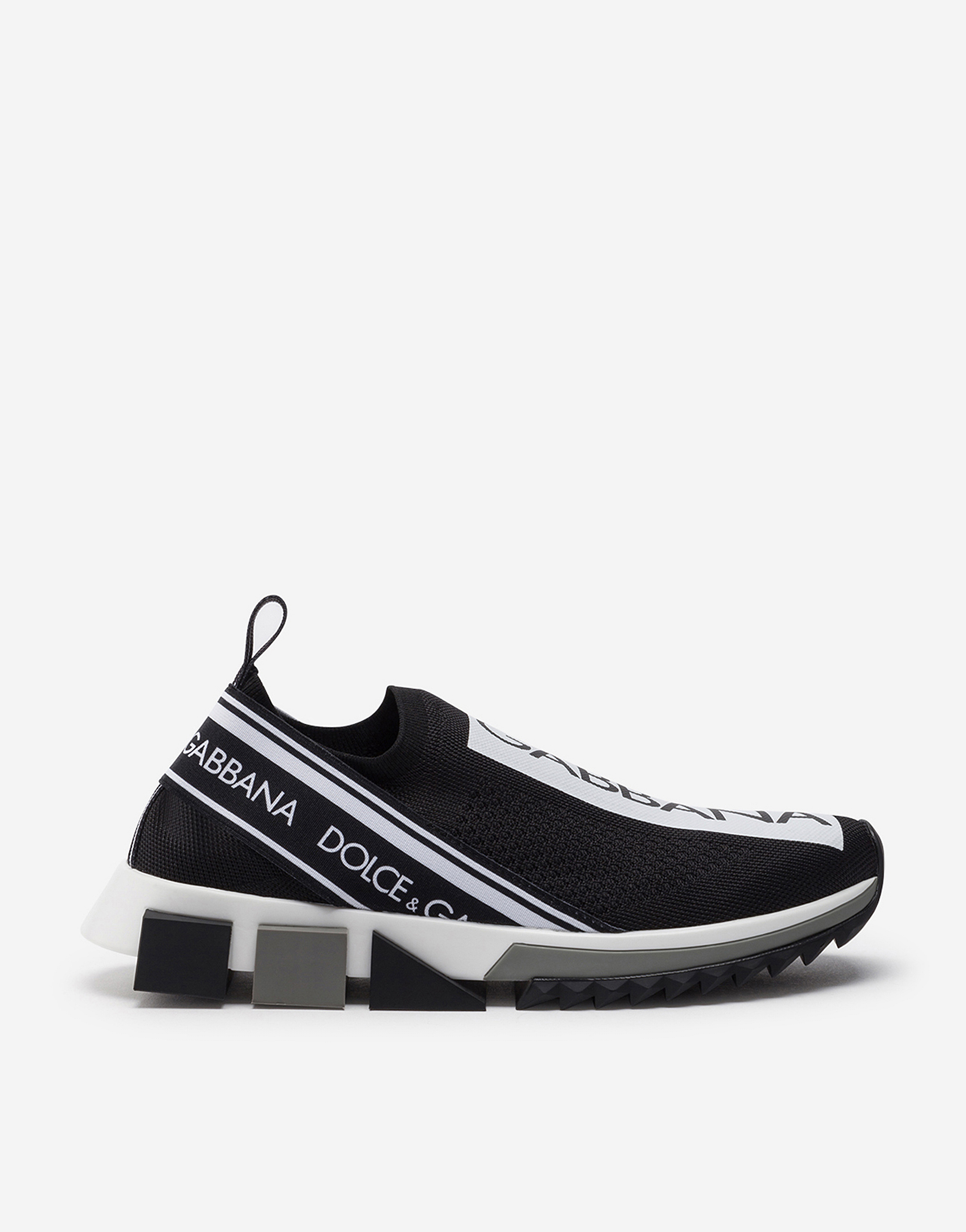Stretch mesh sorrento sneakers with logo in Black