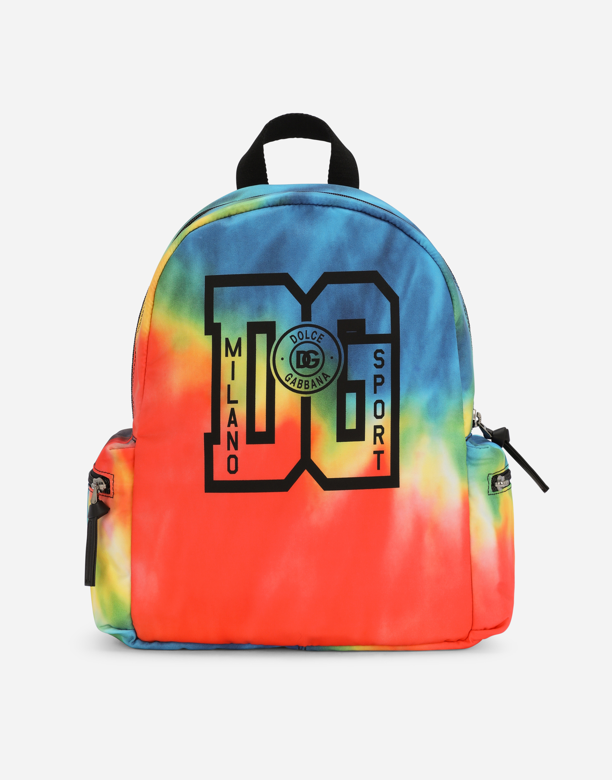 Nylon backpack with tie-dye print in Multicolor