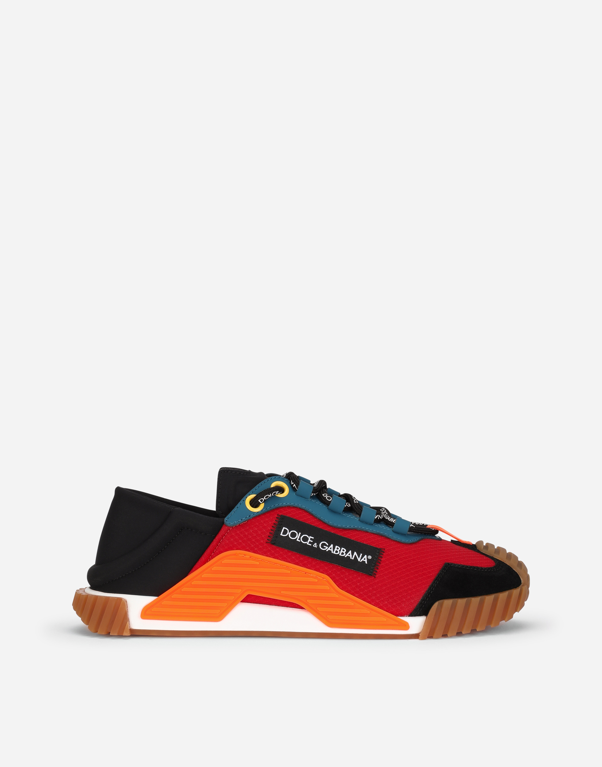 Mixed-material NS1 slip-on sneakers in Multicolor