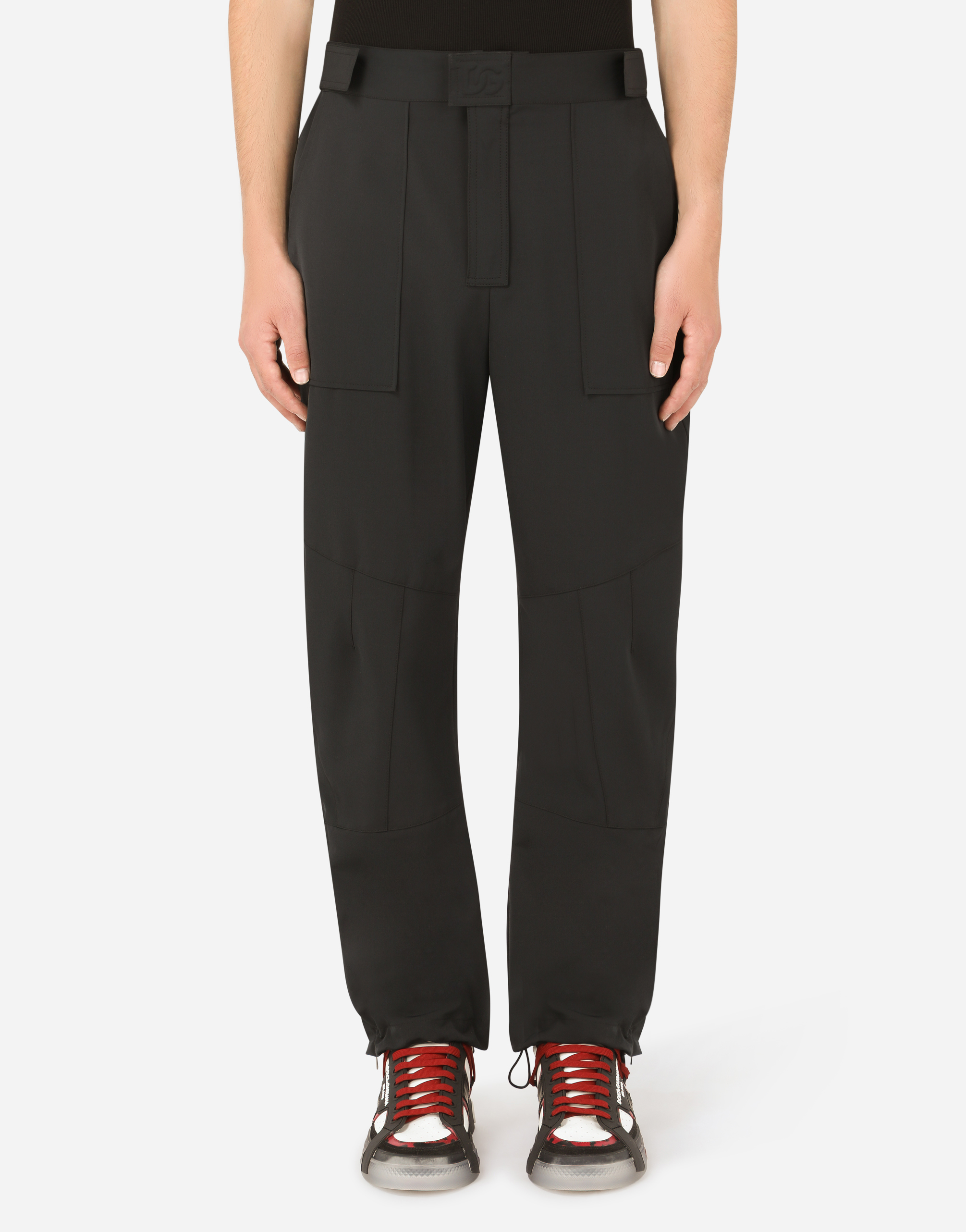 Technical fabric pants in Black