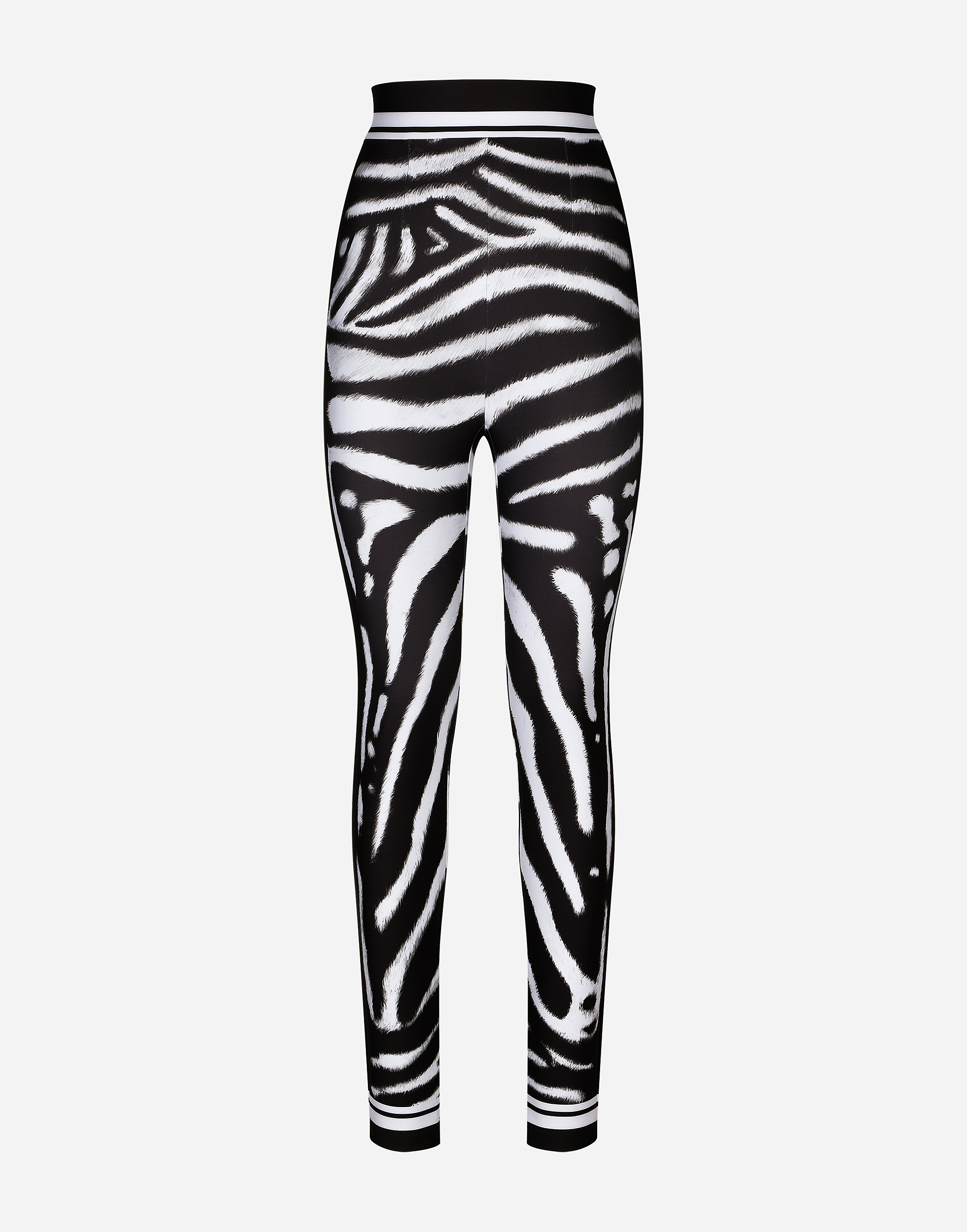 Zebra-print jersey leggings in Multicolor