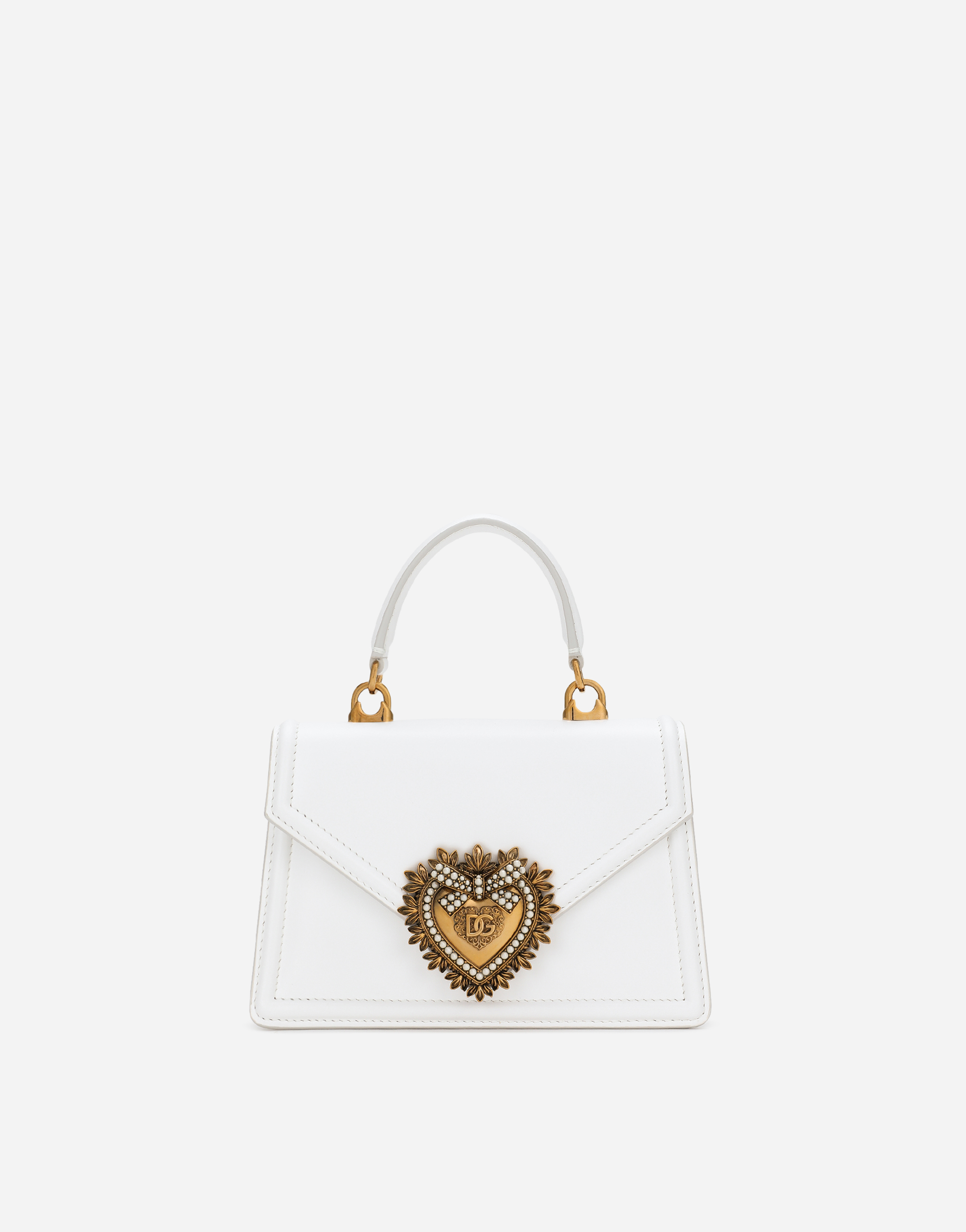 Small Devotion top-handle bag in White
