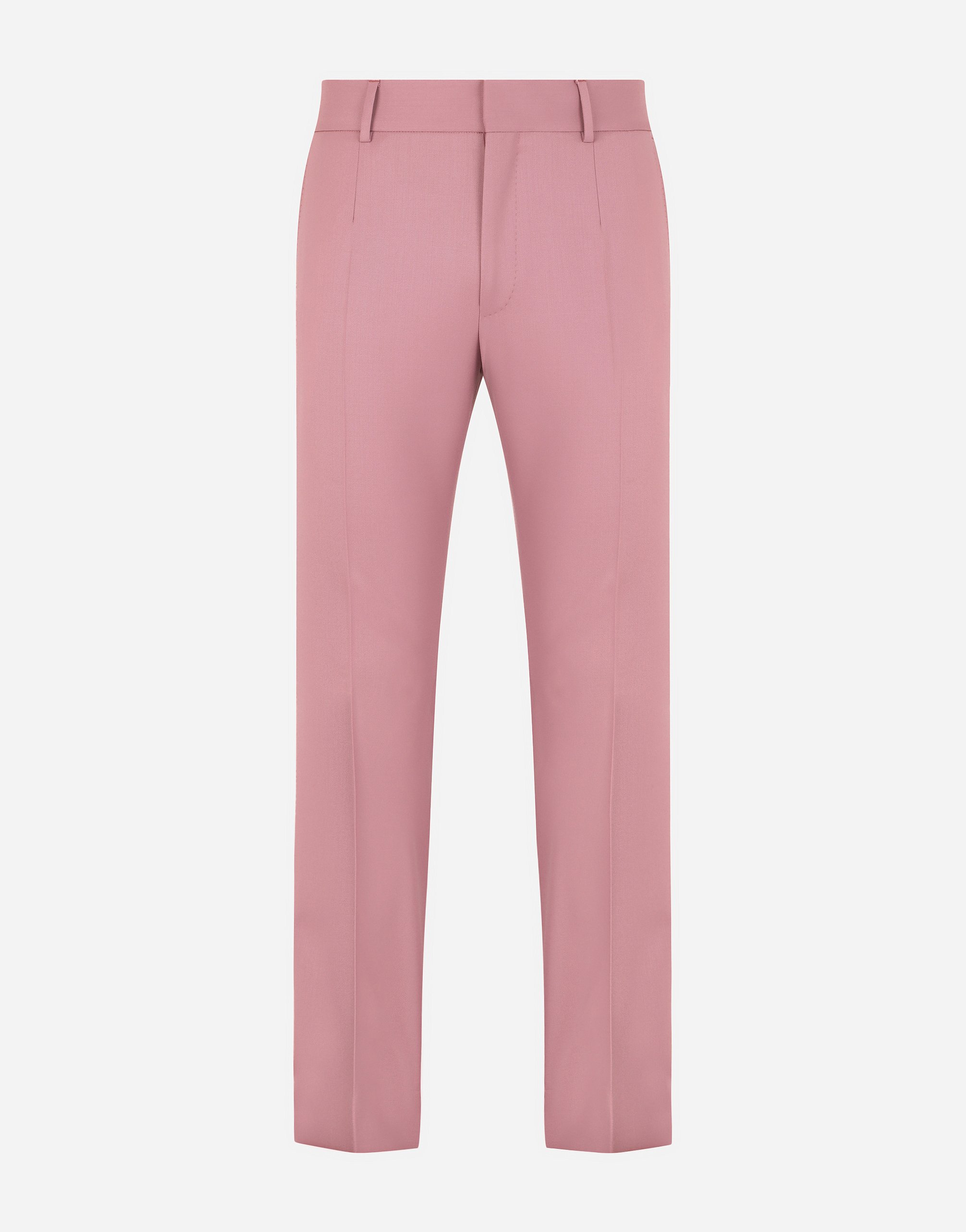 Stretch wool pants in Pink