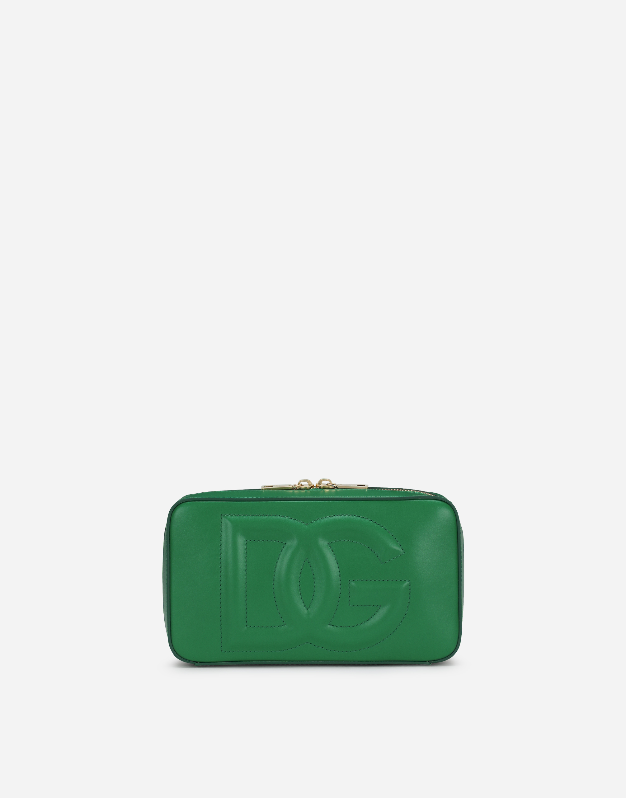 Small calfskin DG logo camera bag in Green