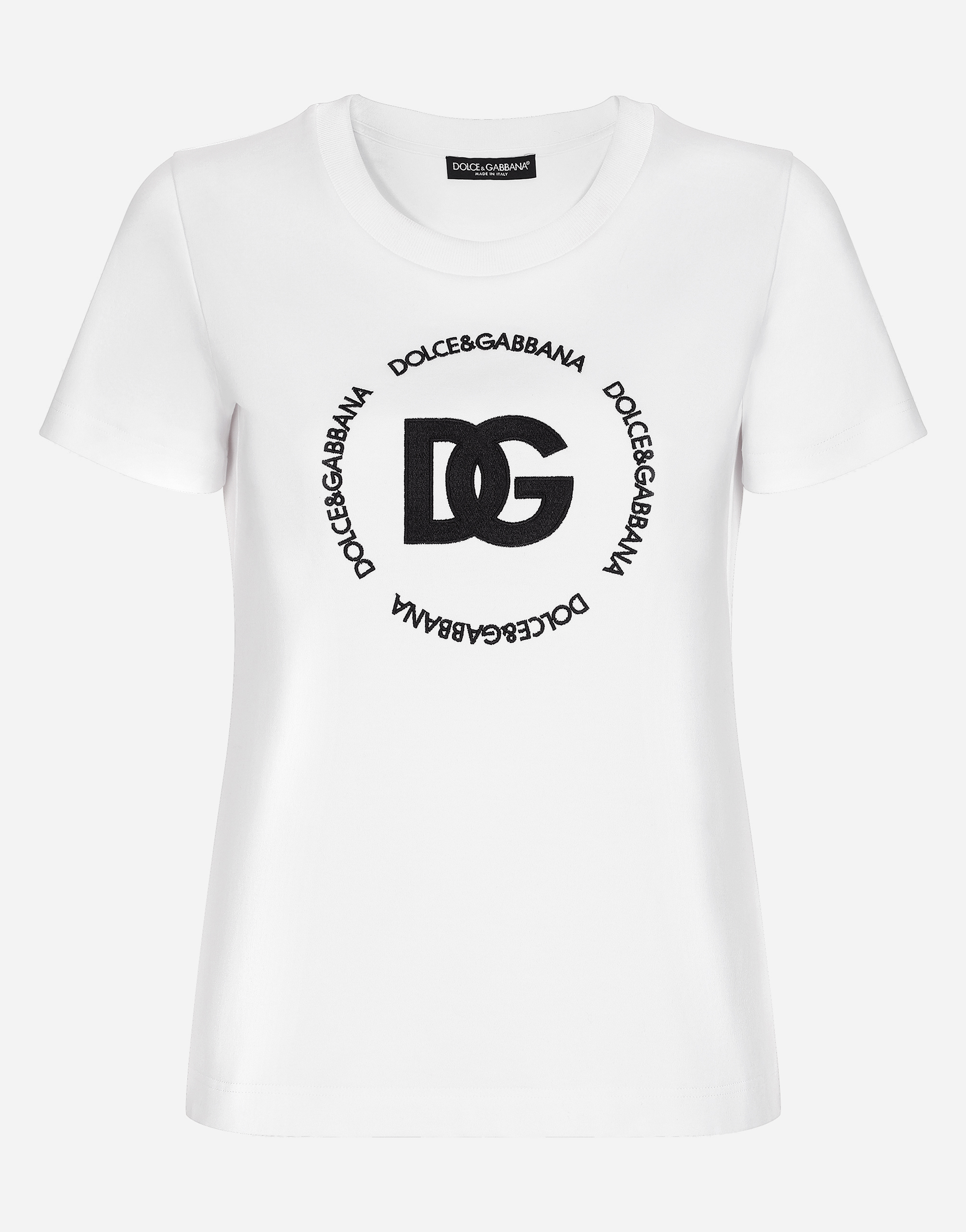 Interlock T-shirt with DG logo in White