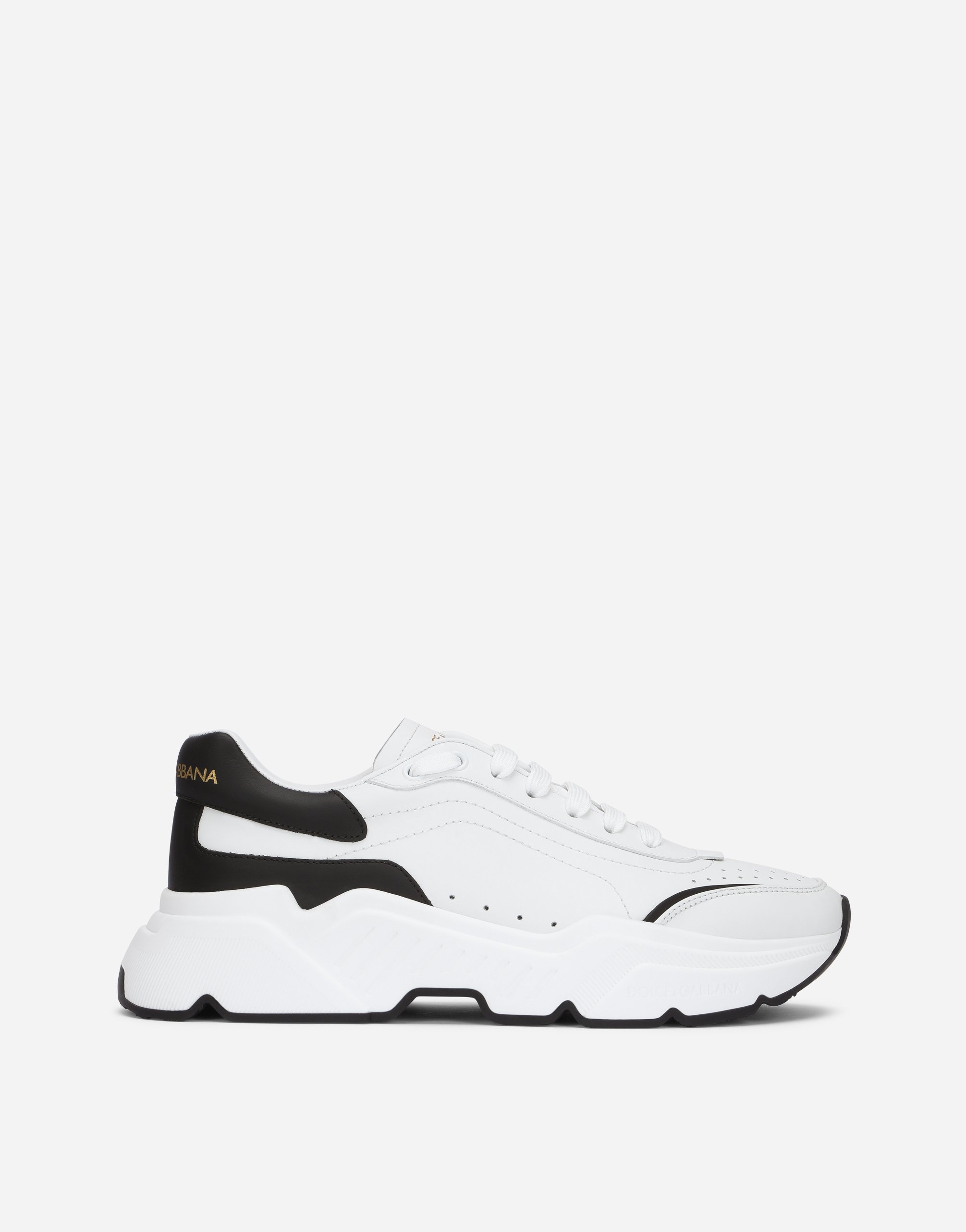 Daymaster sneakers in nappa calfskin in White/Black for Men | Dolce&Gabbana®