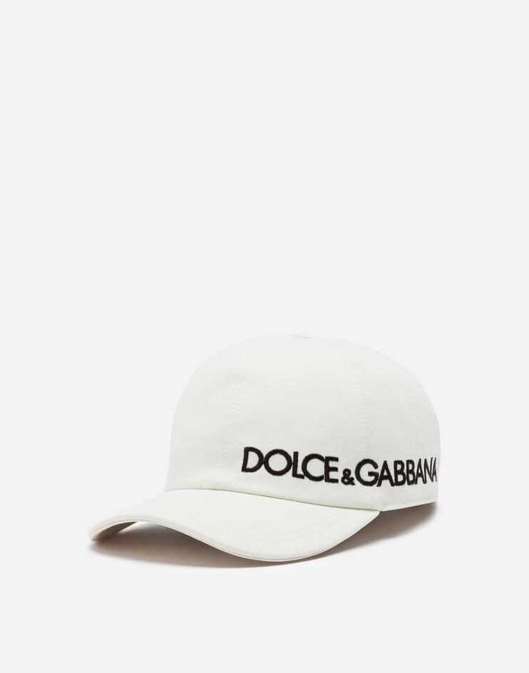 Baseball cap with Dolce&Gabbana embroidery in White