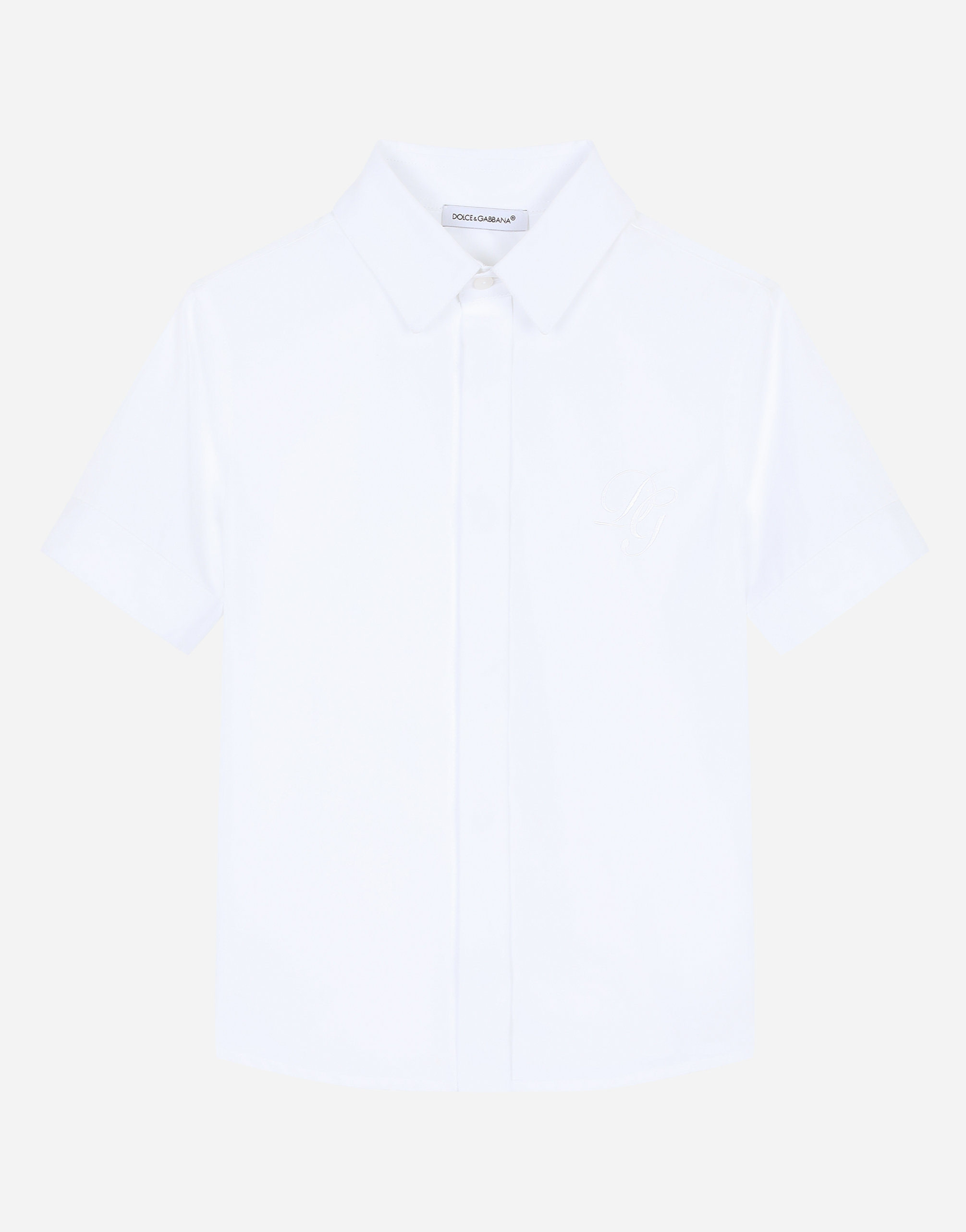 Poplin shirt with DG embellishment in White