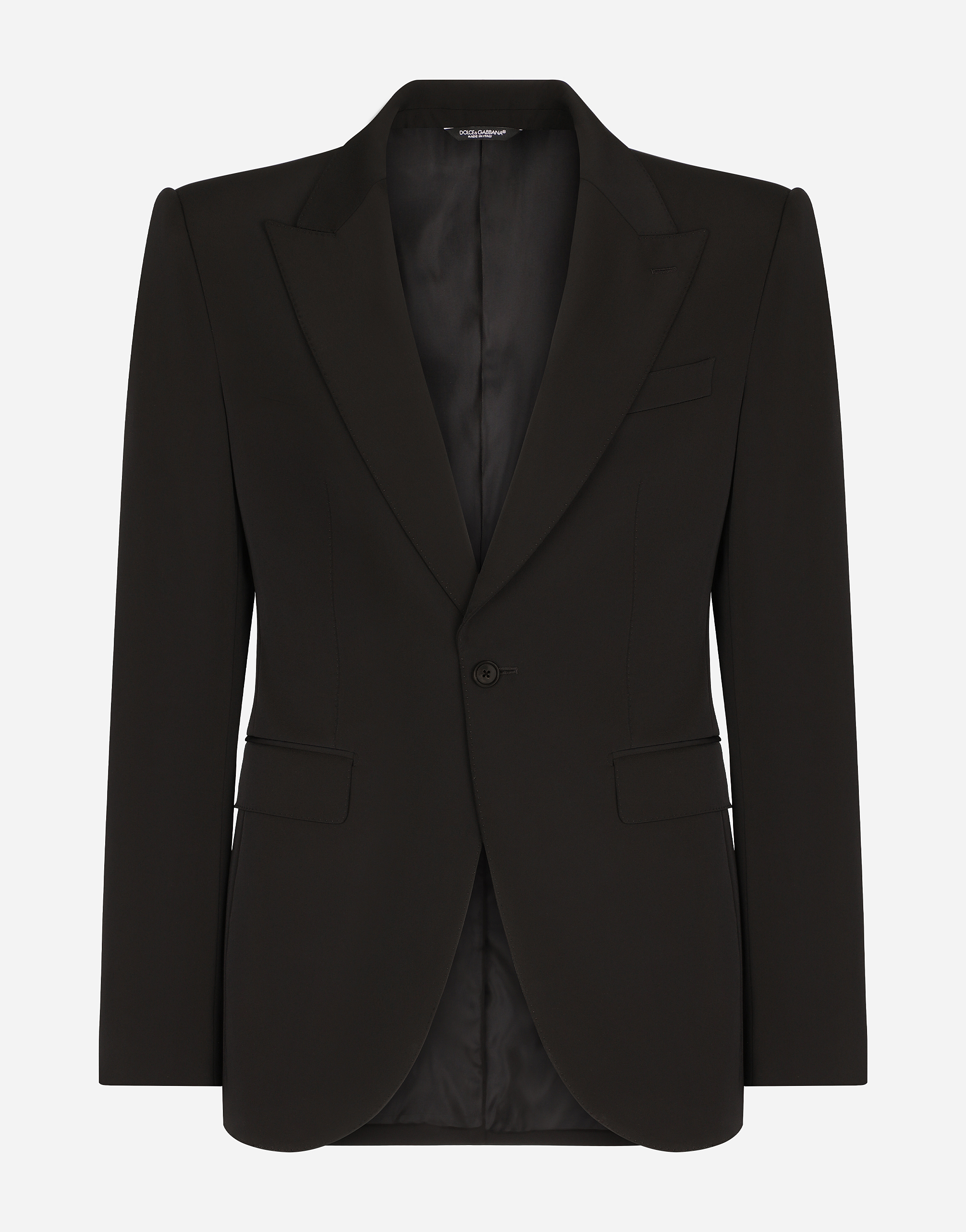 Stretch technical fabric Sicilia-fit jacket in Black