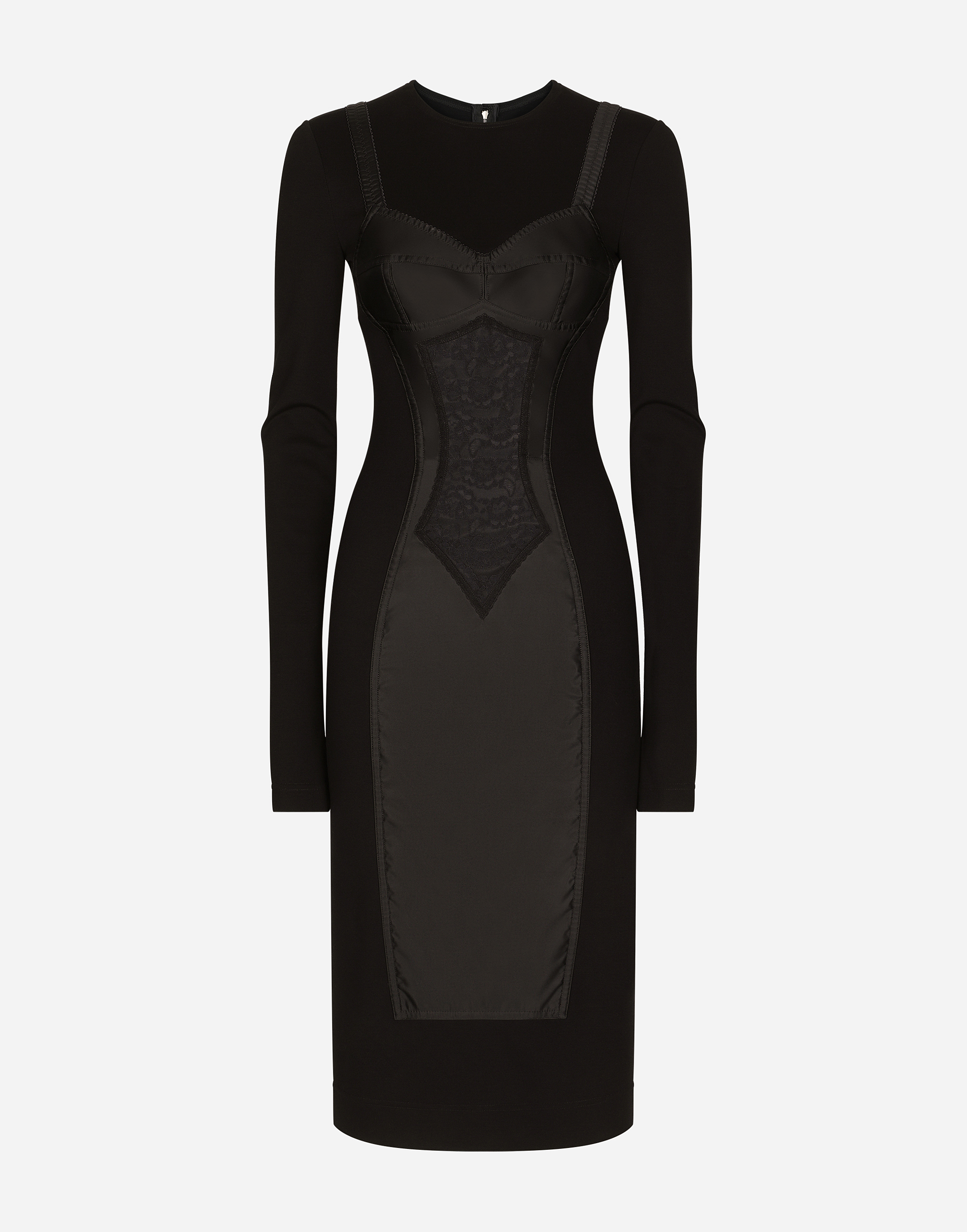 Jersey midi dress in Black