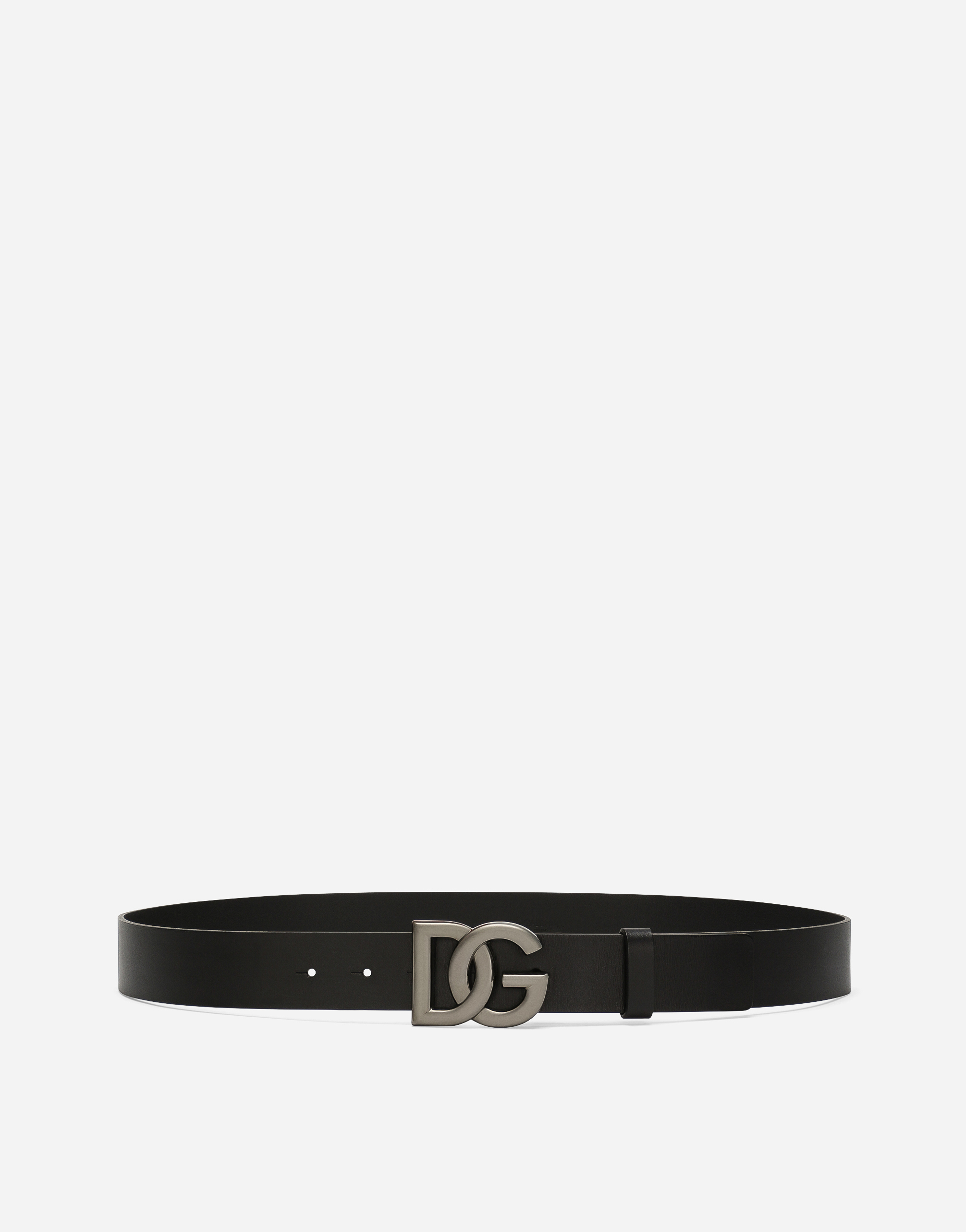 Leather belt with DG logo in Multicolor