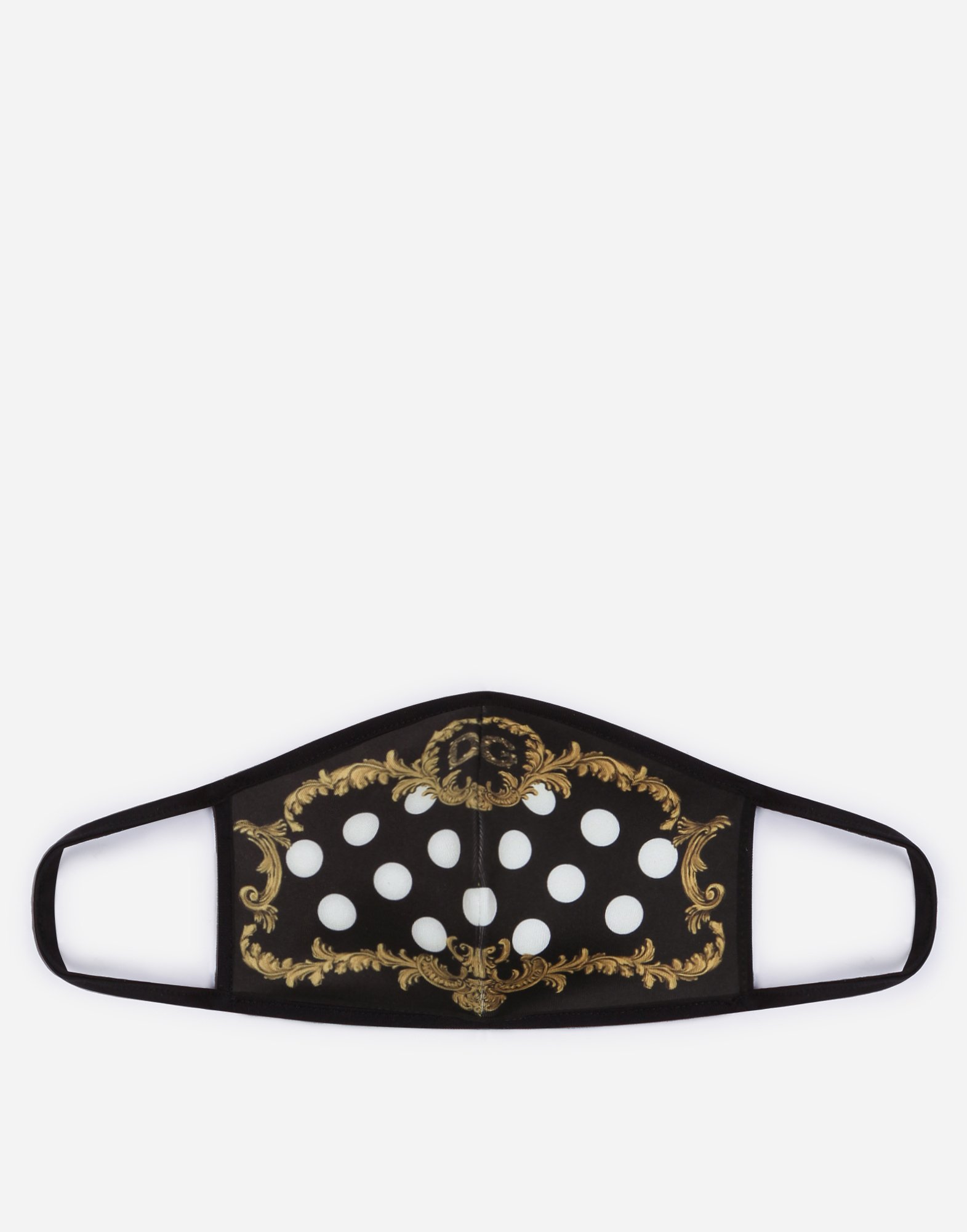 Neoprene face mask with baroque and polka-dot print in Multicolor