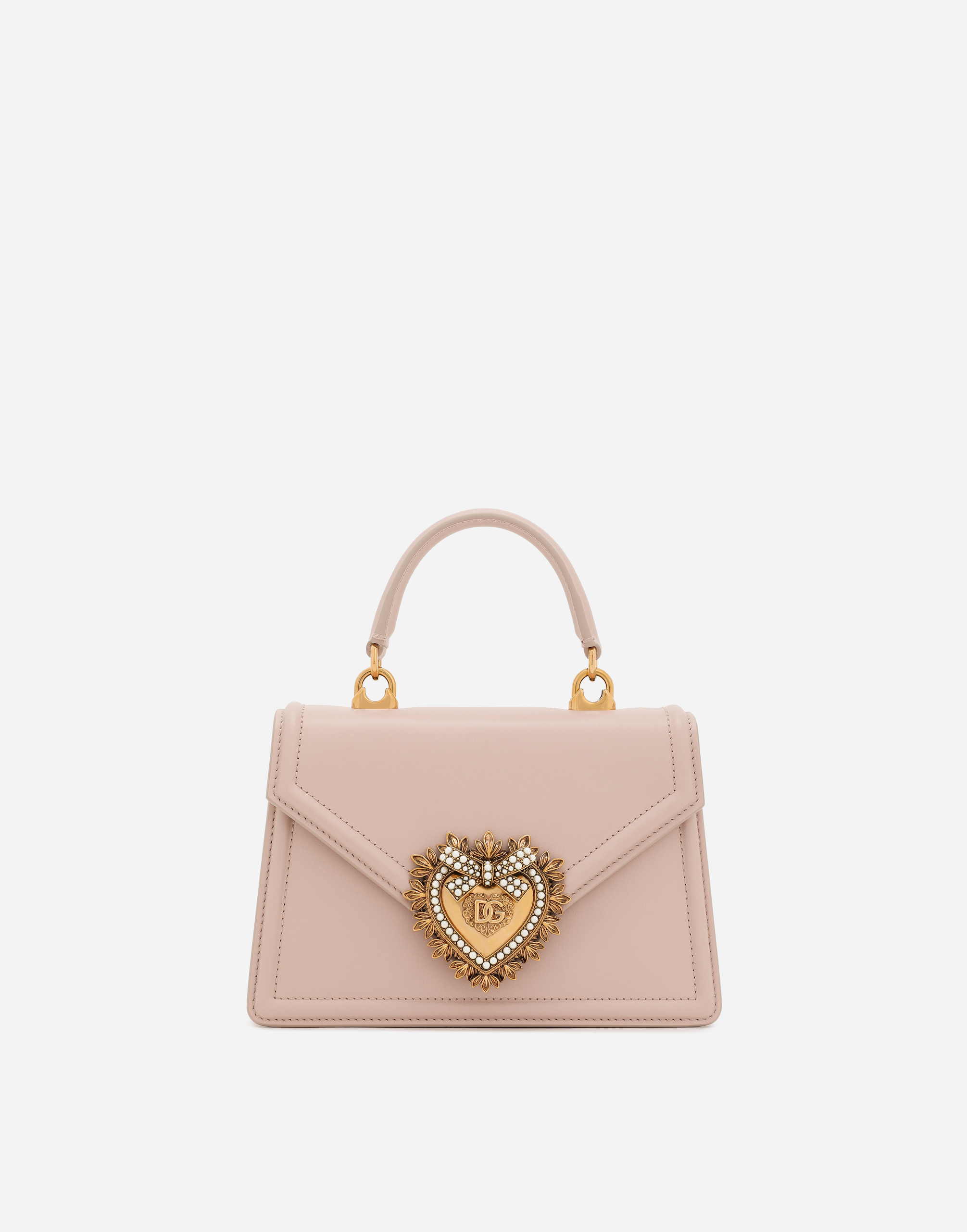 Small calfskin Devotion bag  in Pale Pink