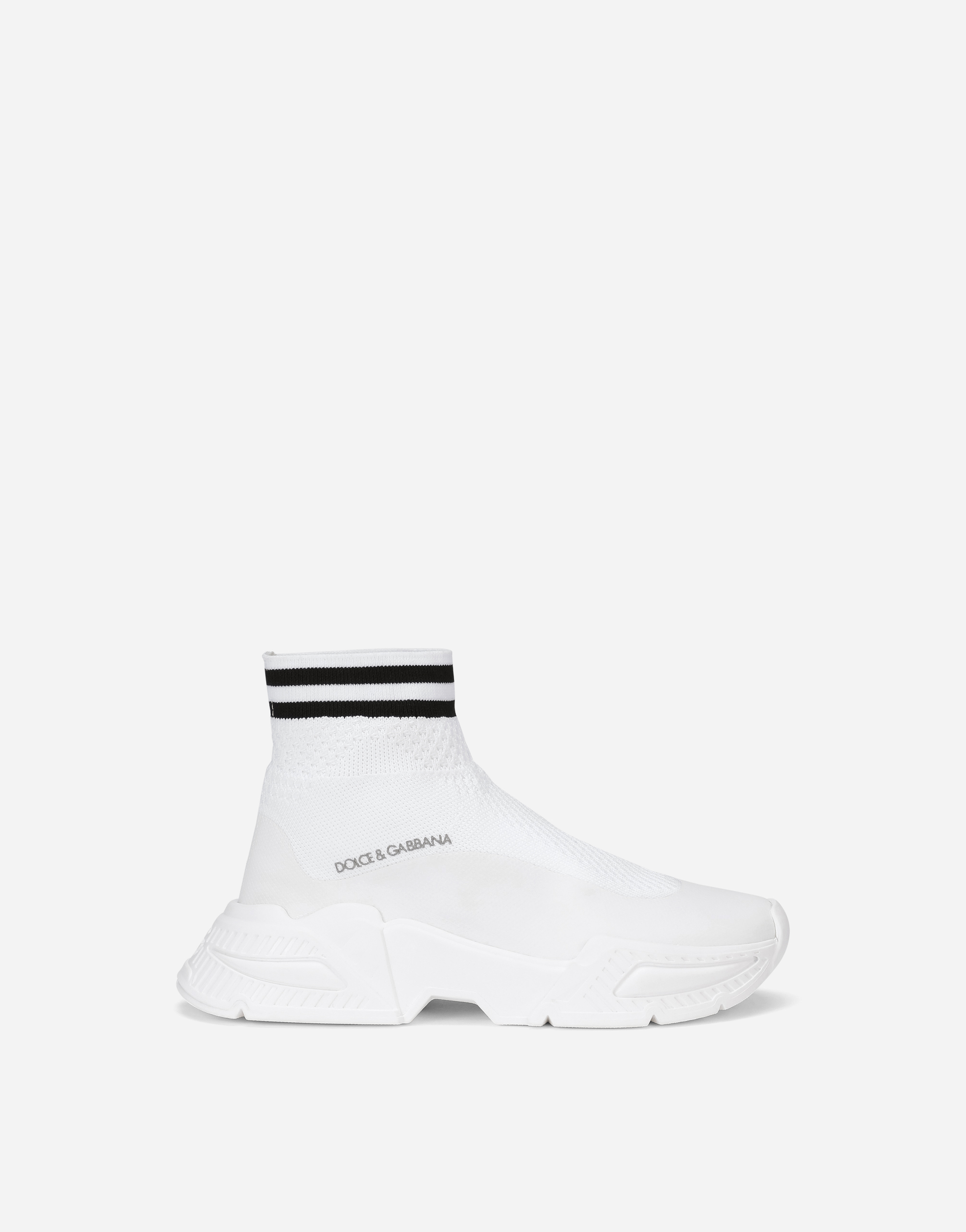 High-top slip-on sneakers in stretch mesh in Multicolor
