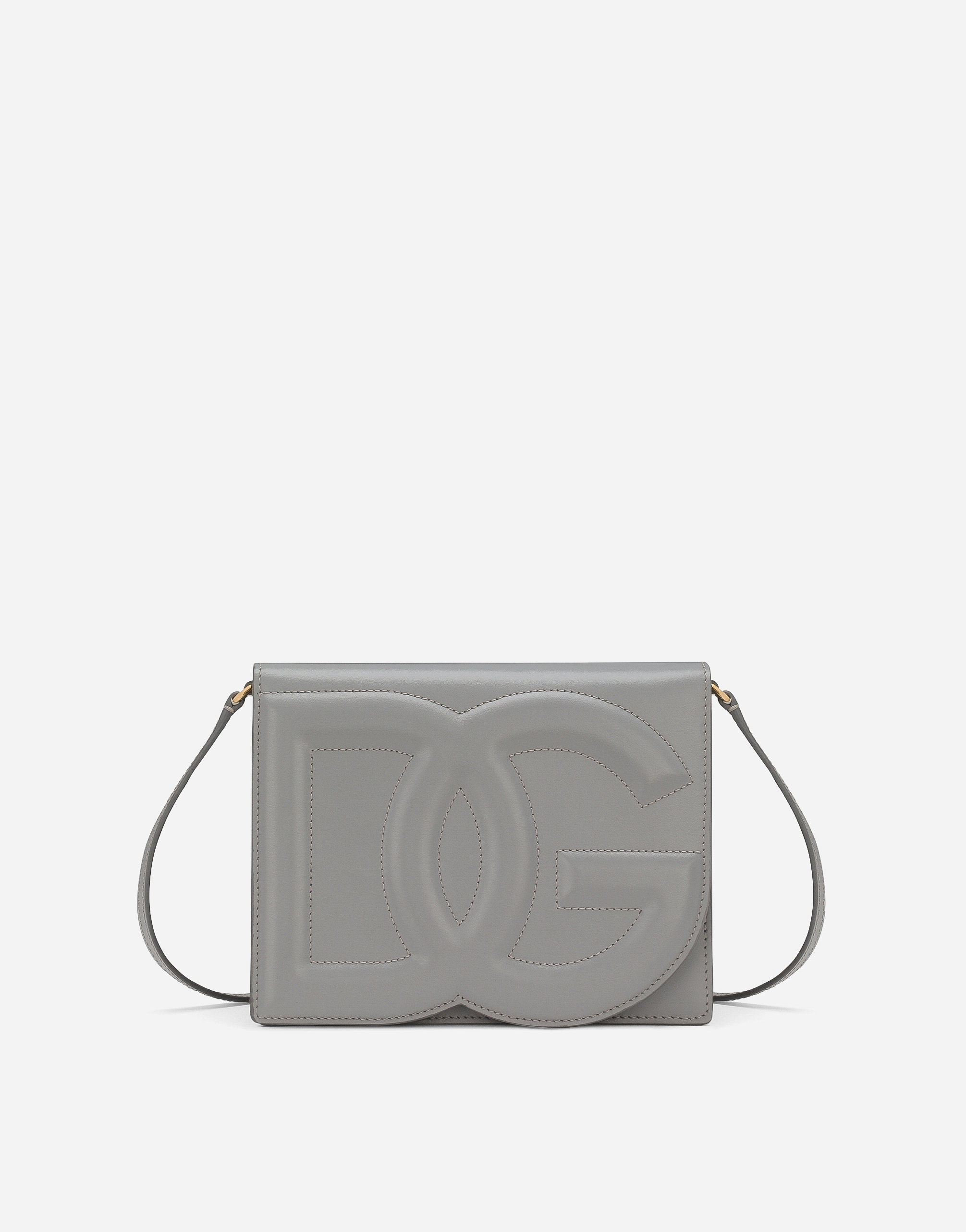 Calfskin DG Logo Bag crossbody bag in Grey