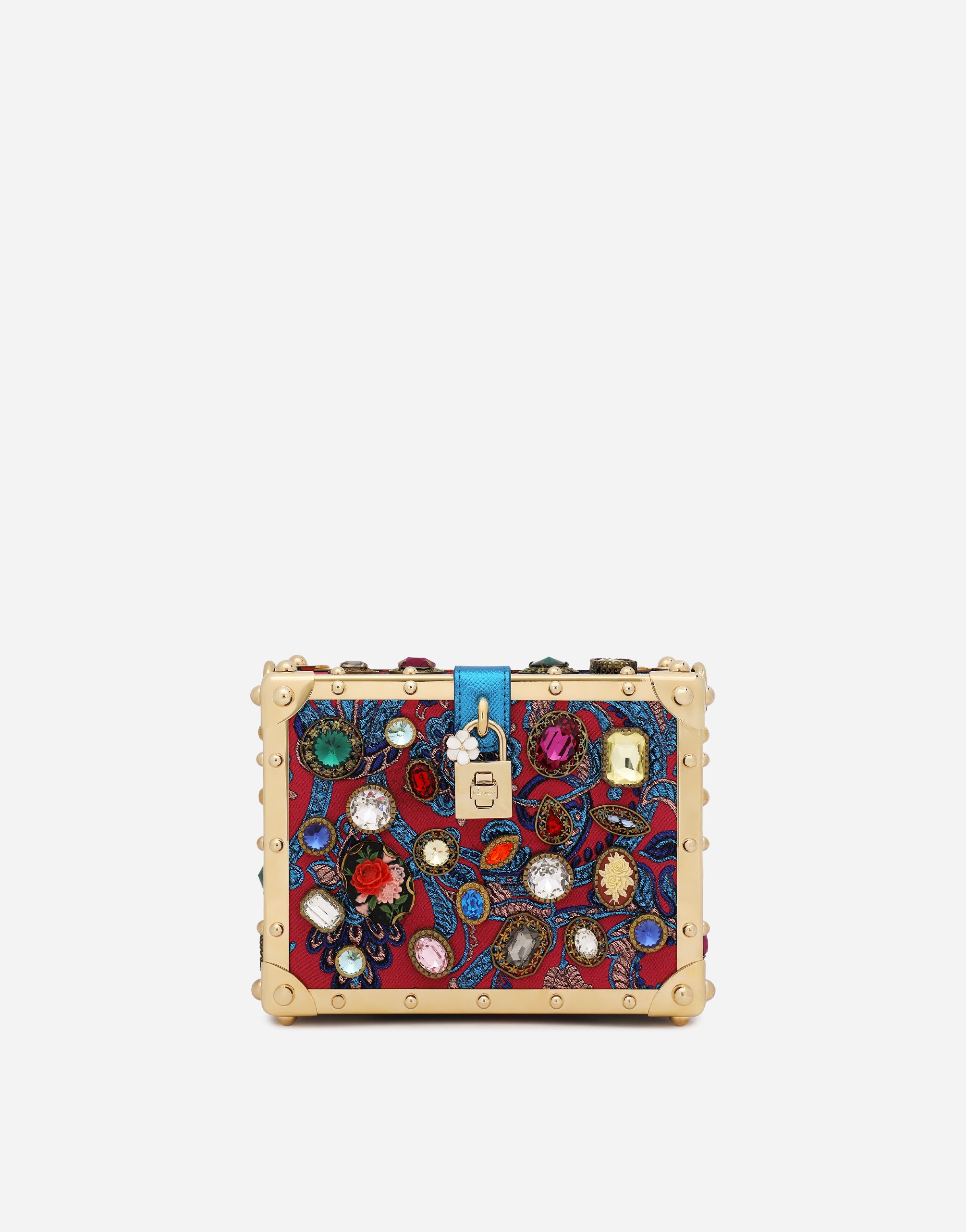 Jacquard Dolce Box bag with embroidery in Multicolor