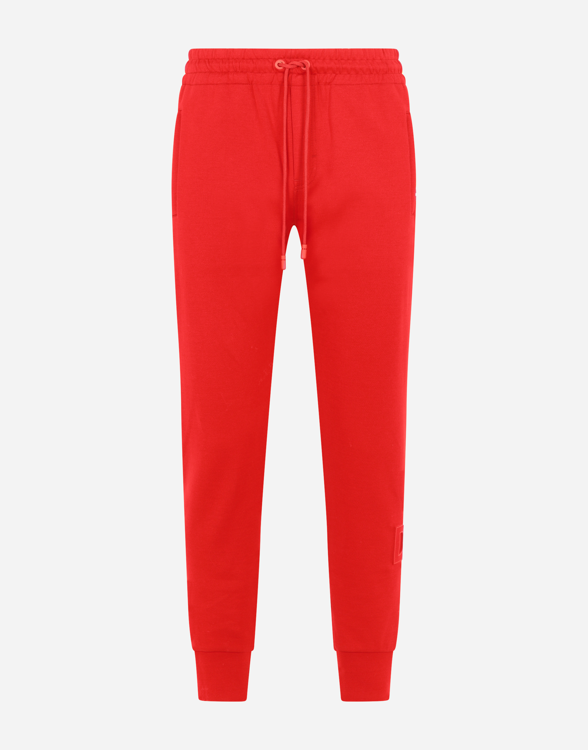 Jersey jogging pants with DG patch in Red