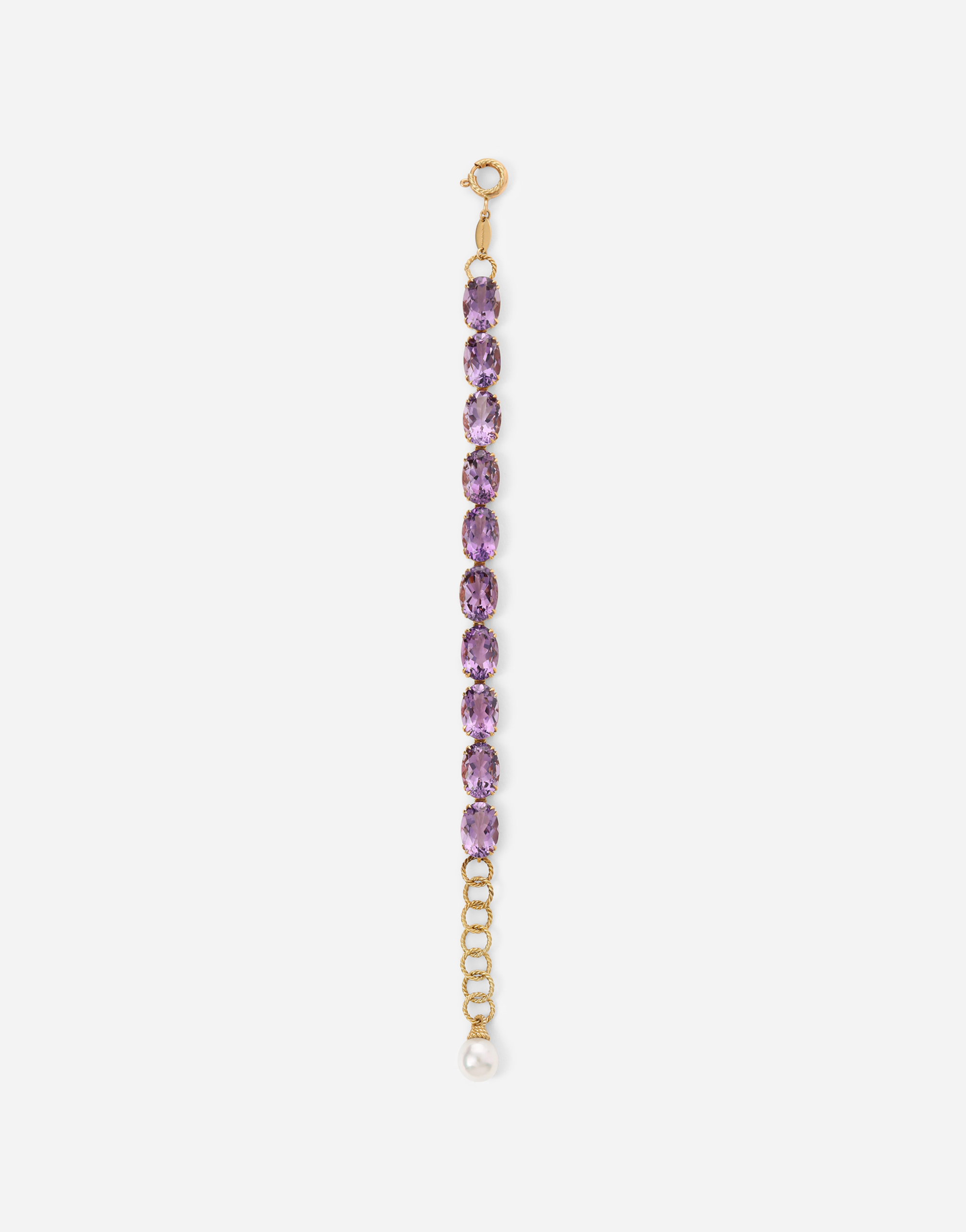 Anna bracelet in yellow 18kt gold with amethysts in Gold