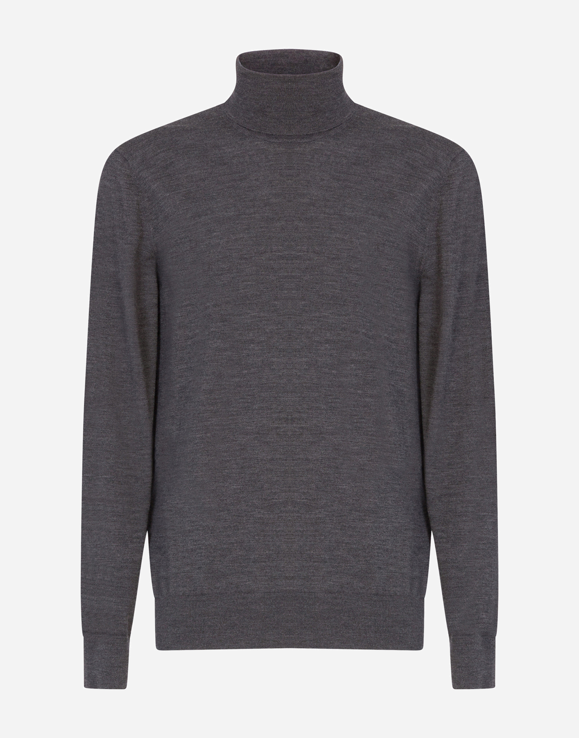 High neck woolen sweater  in Grey