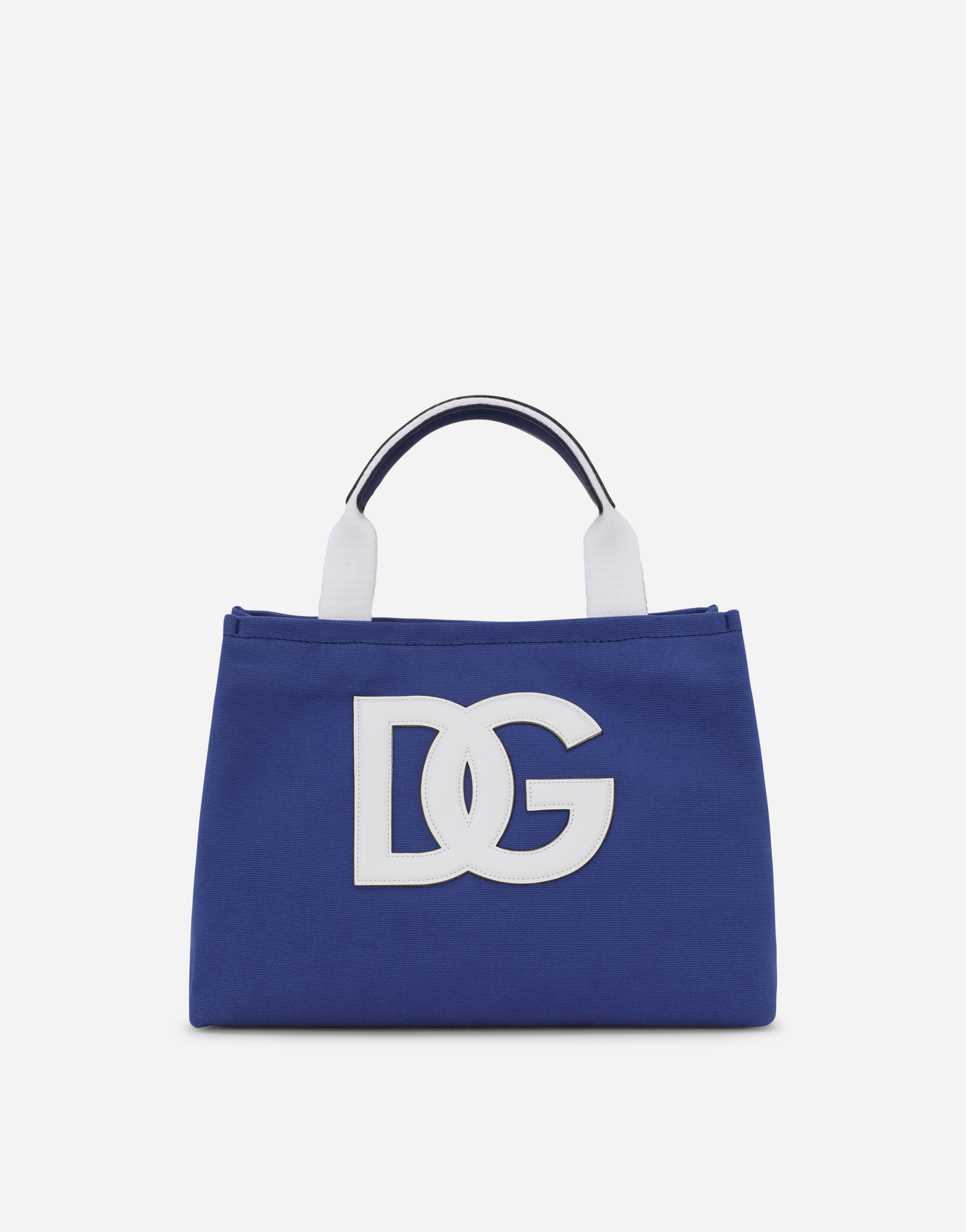 Canvas handbag with DG patch in Blue