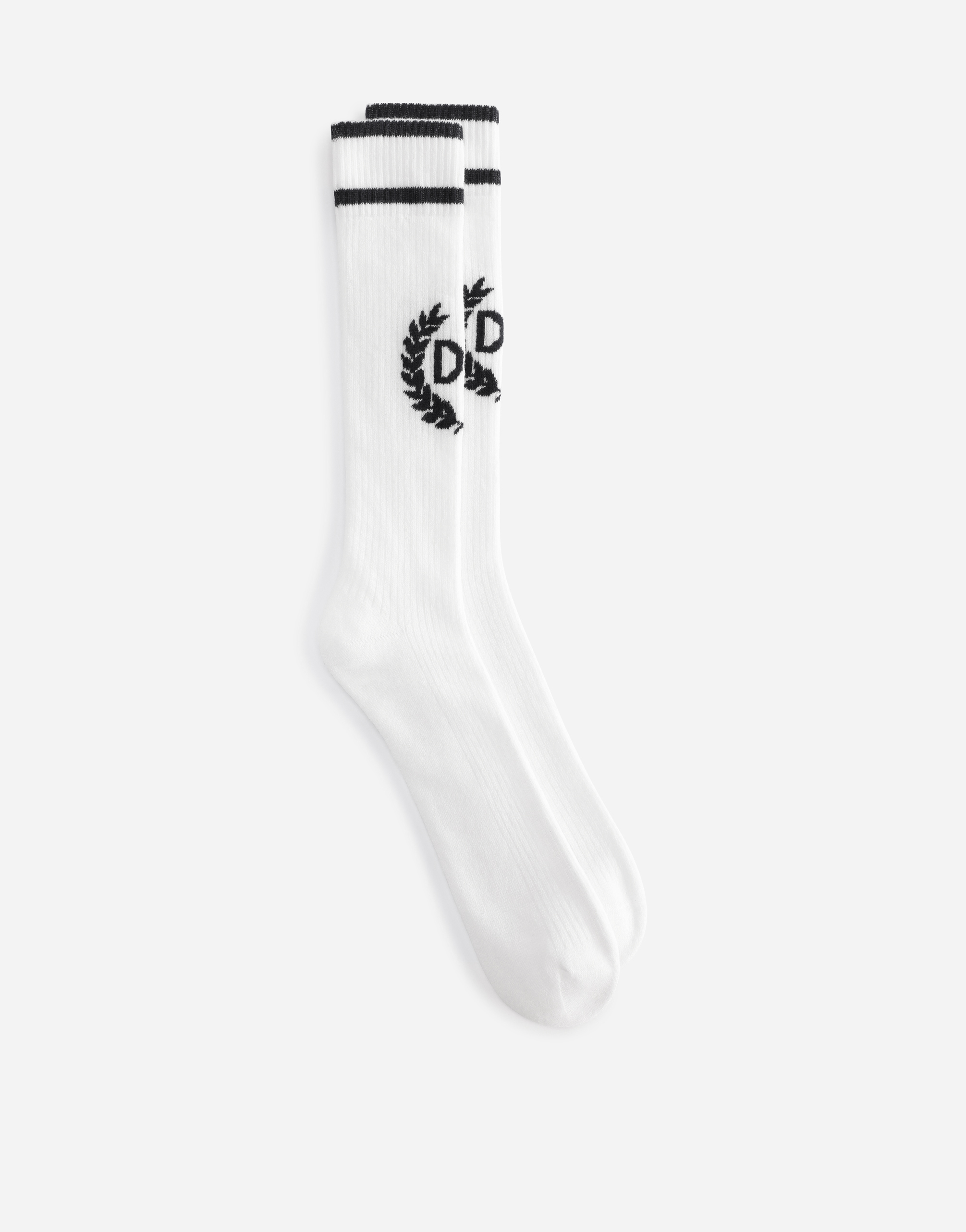 Cotton socks with jacquard DG logo in White