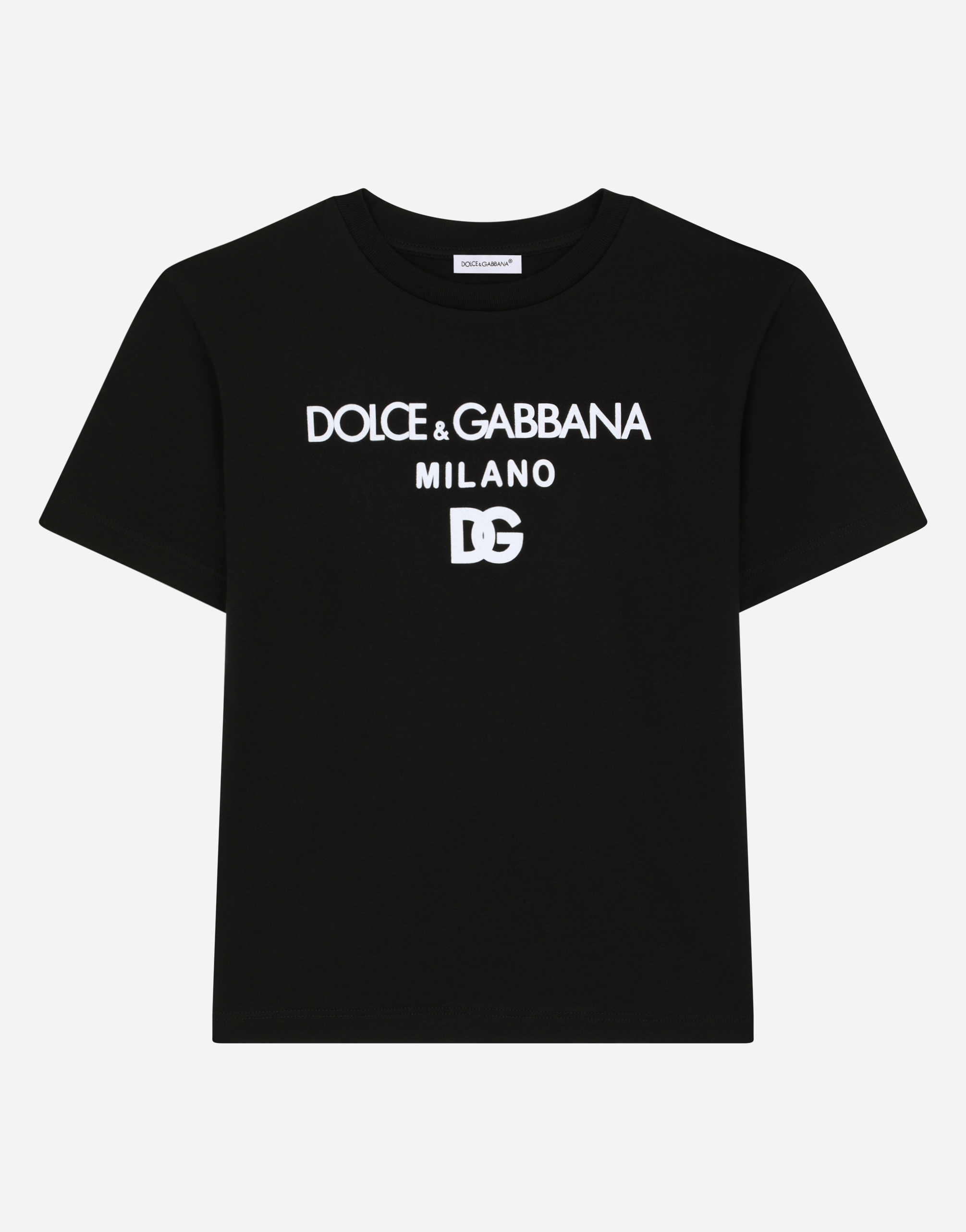 Jersey T-shirt with DG Milano logo in Black