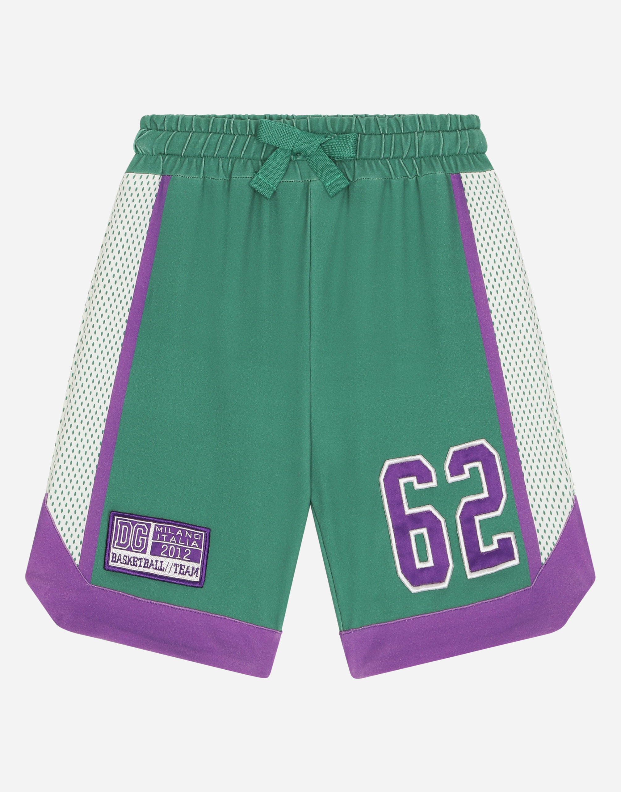 Jersey jogging shorts with DG sport print in Green