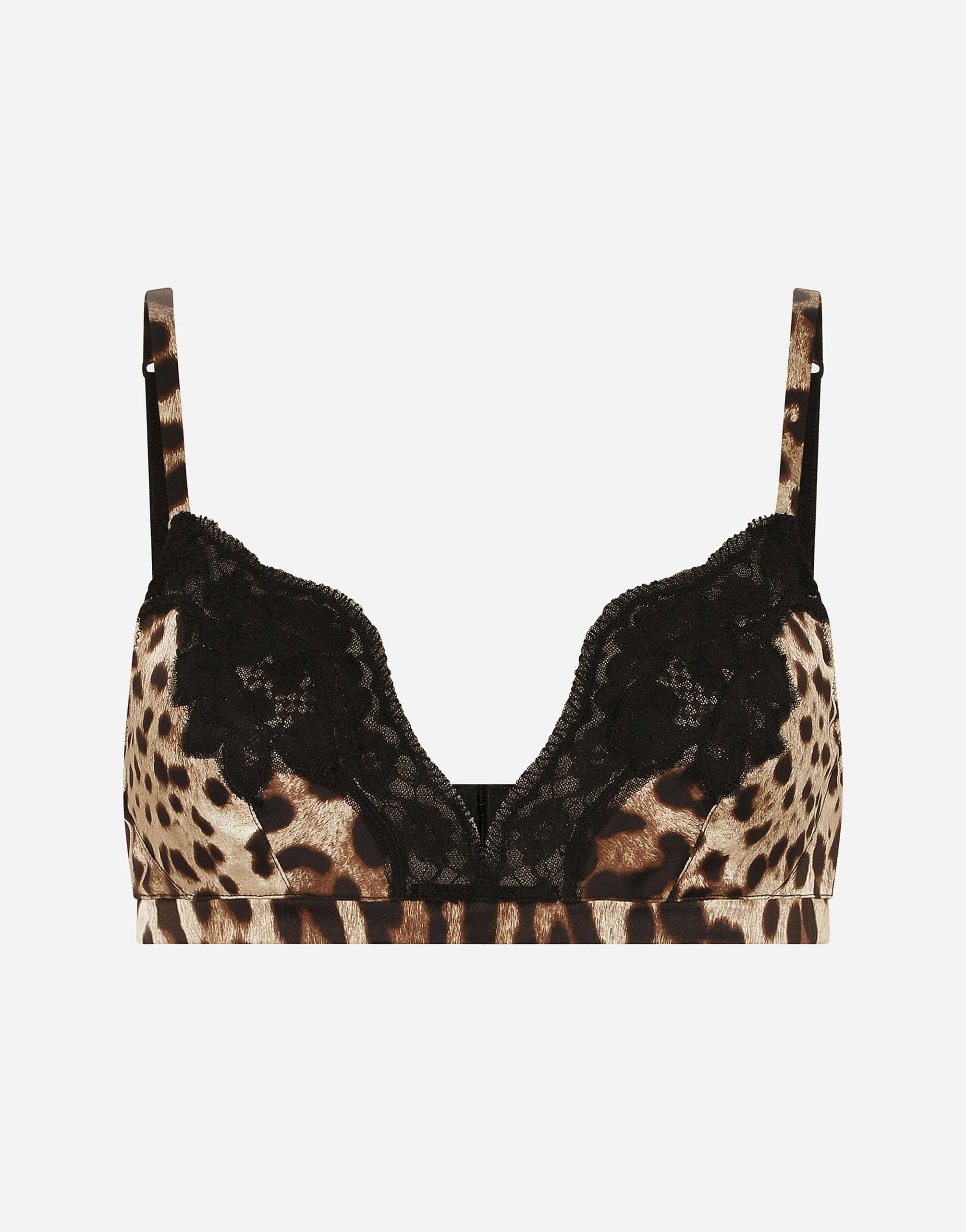 Dolce & Gabbana Leopard-print padded triangle bikini top