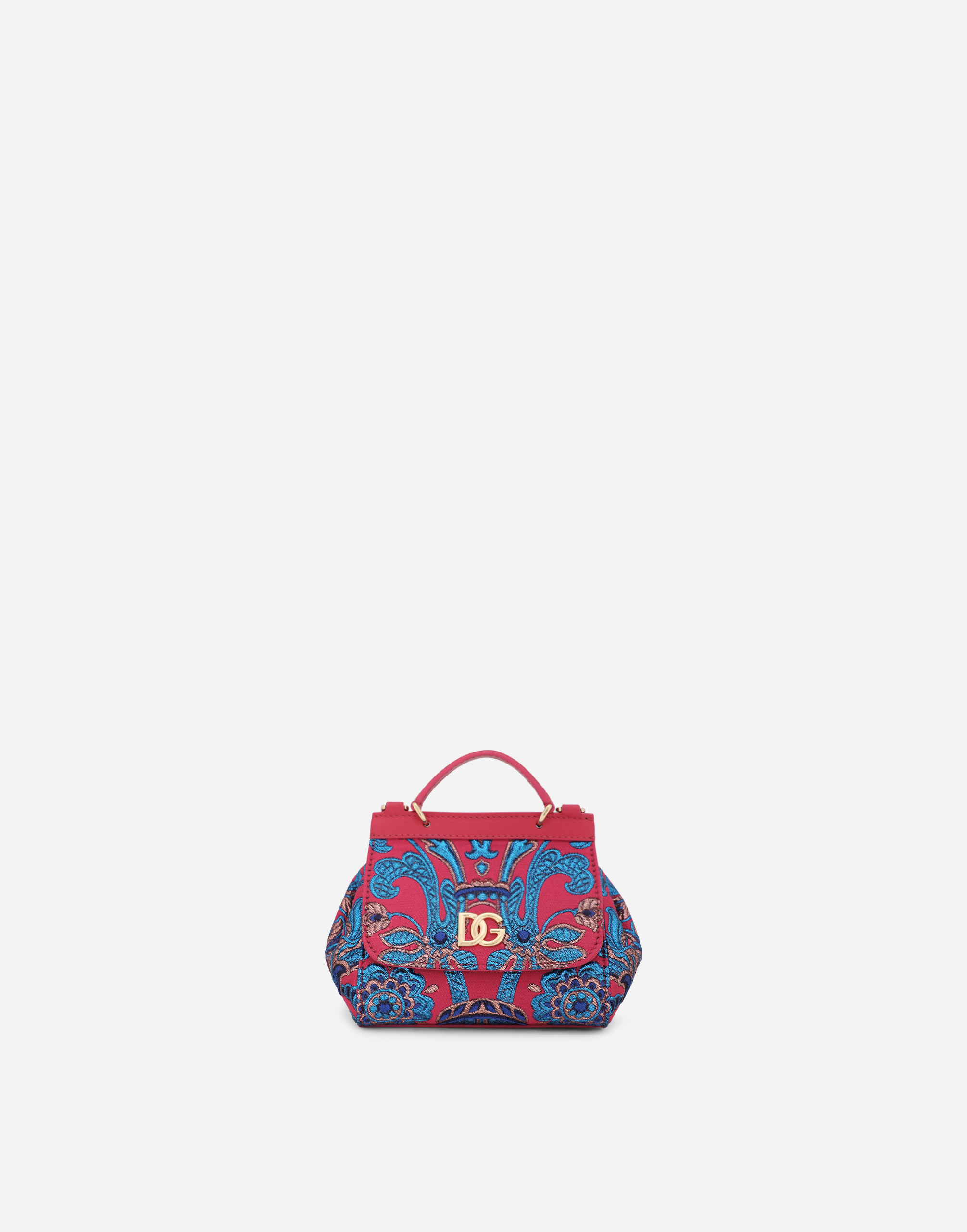 Lurex jacquard Sicily mini bag with DG logo in Multicolor