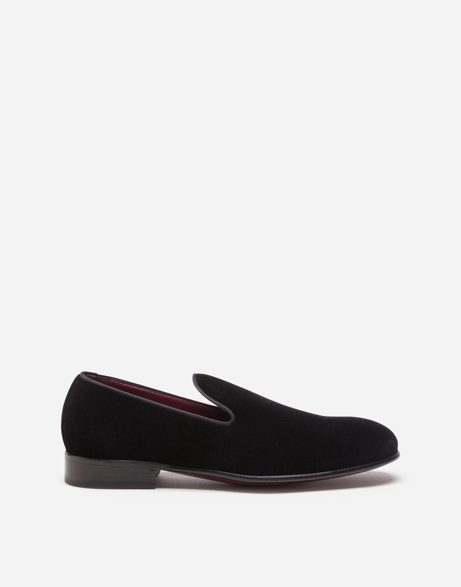 Velvet slippers in Black