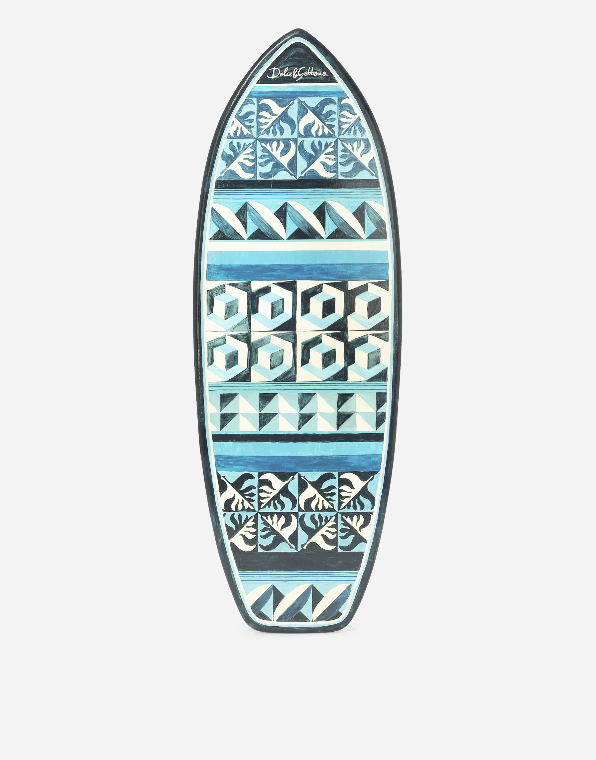 Hand-painted surf board in Multicolor