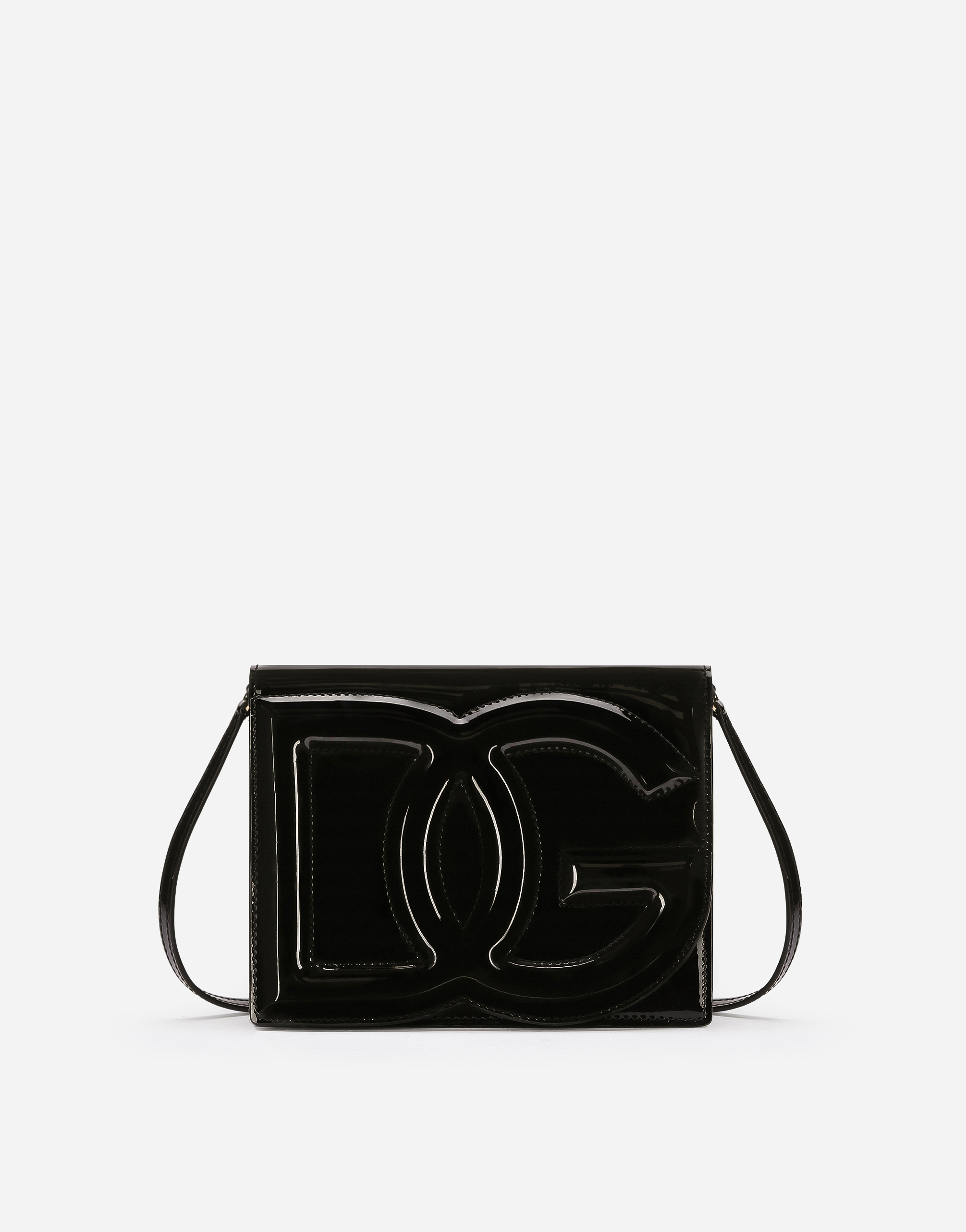 Patent leather DG Logo Bag crossbody bag in Black