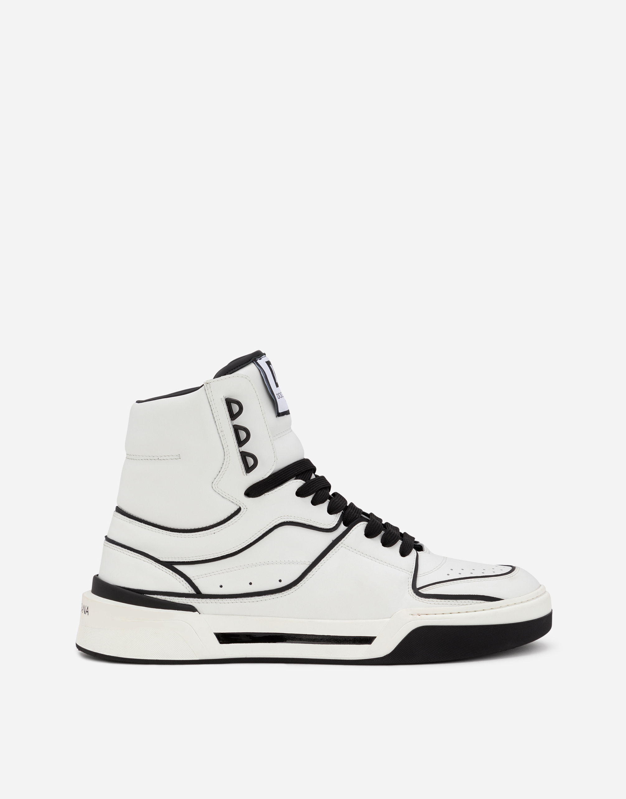 Calfskin nappa New Roma mid-top sneakers in Multicolor