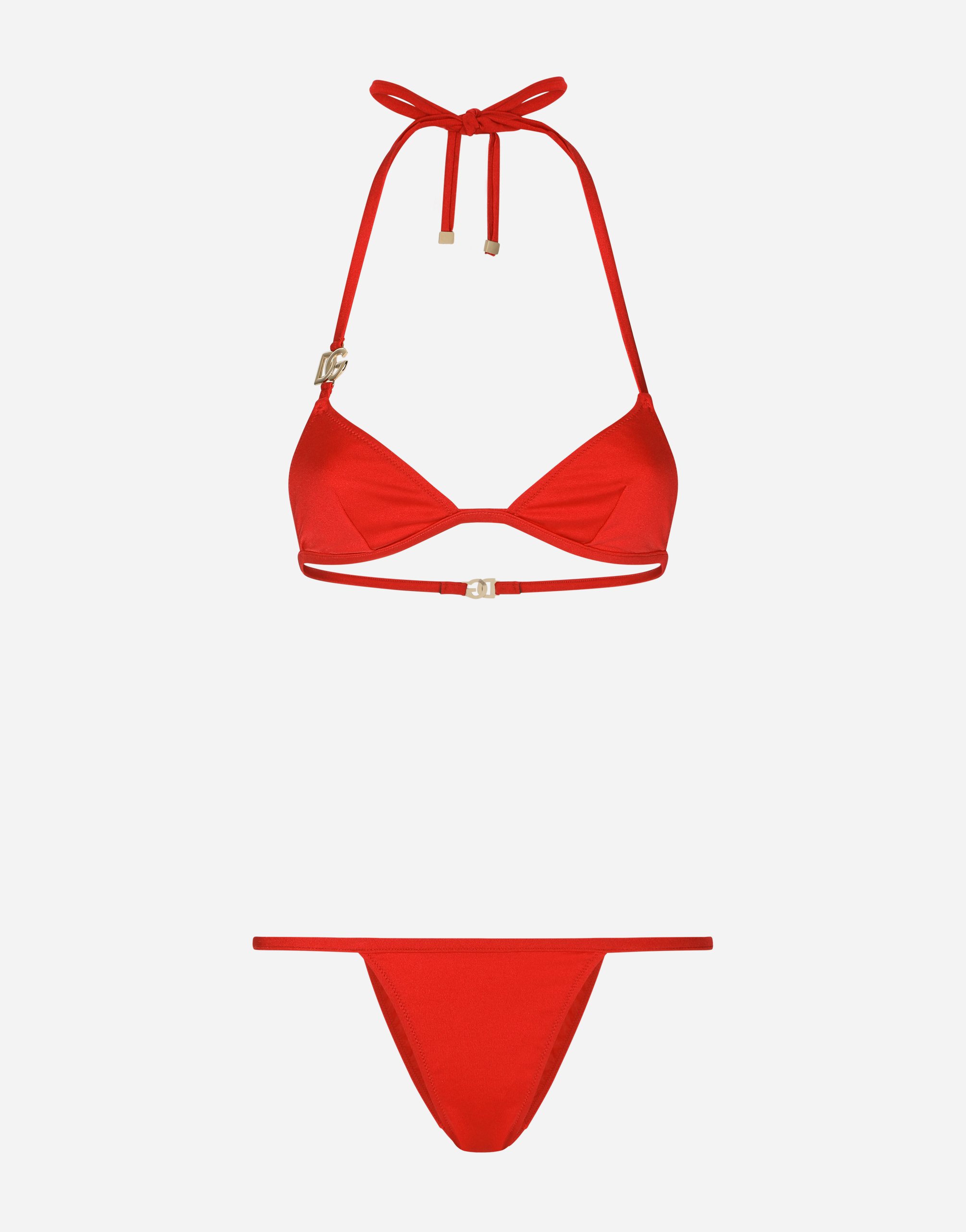 Triangle bikini with DG logo in Red