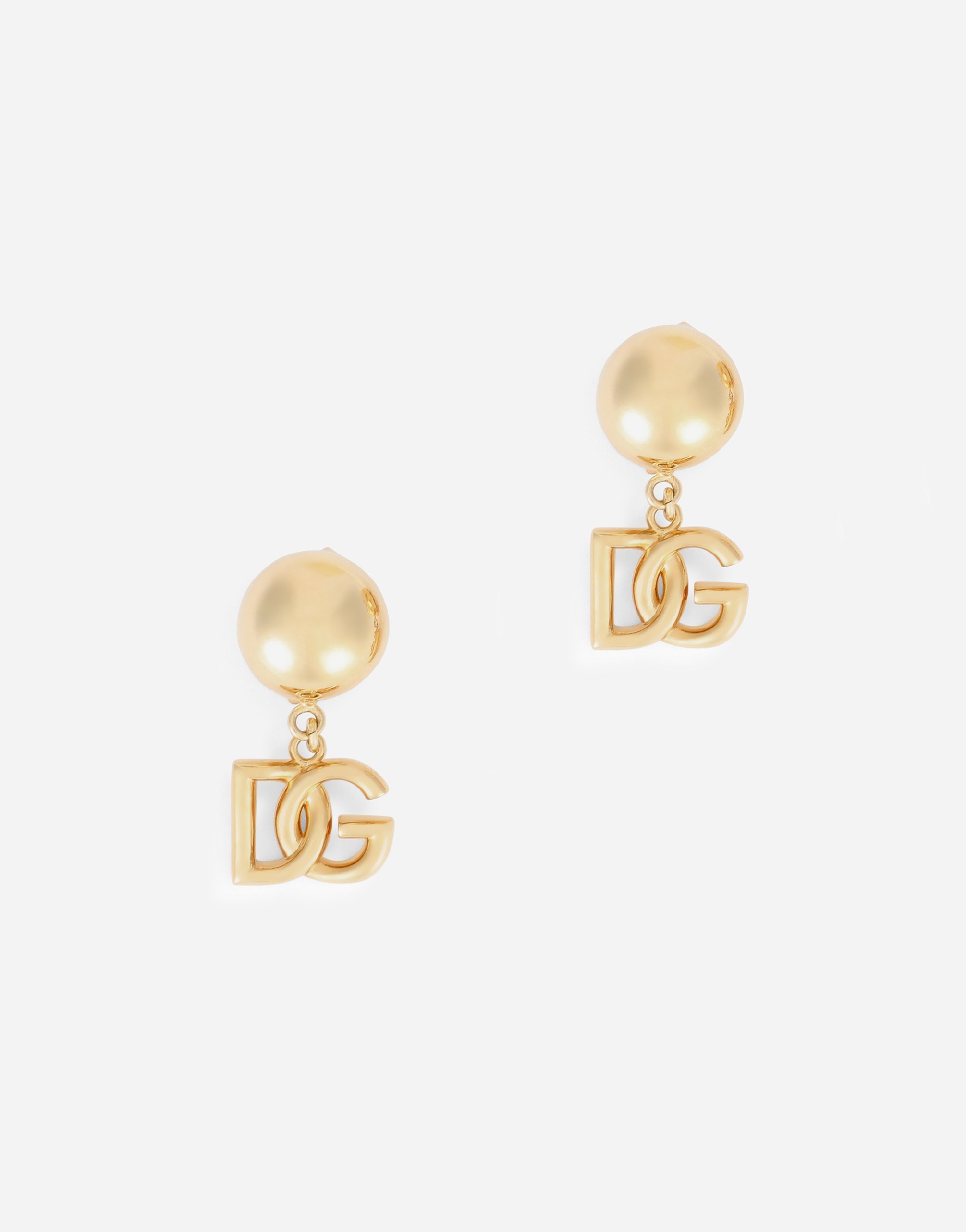 Clip-on earrings with DG logo in Gold