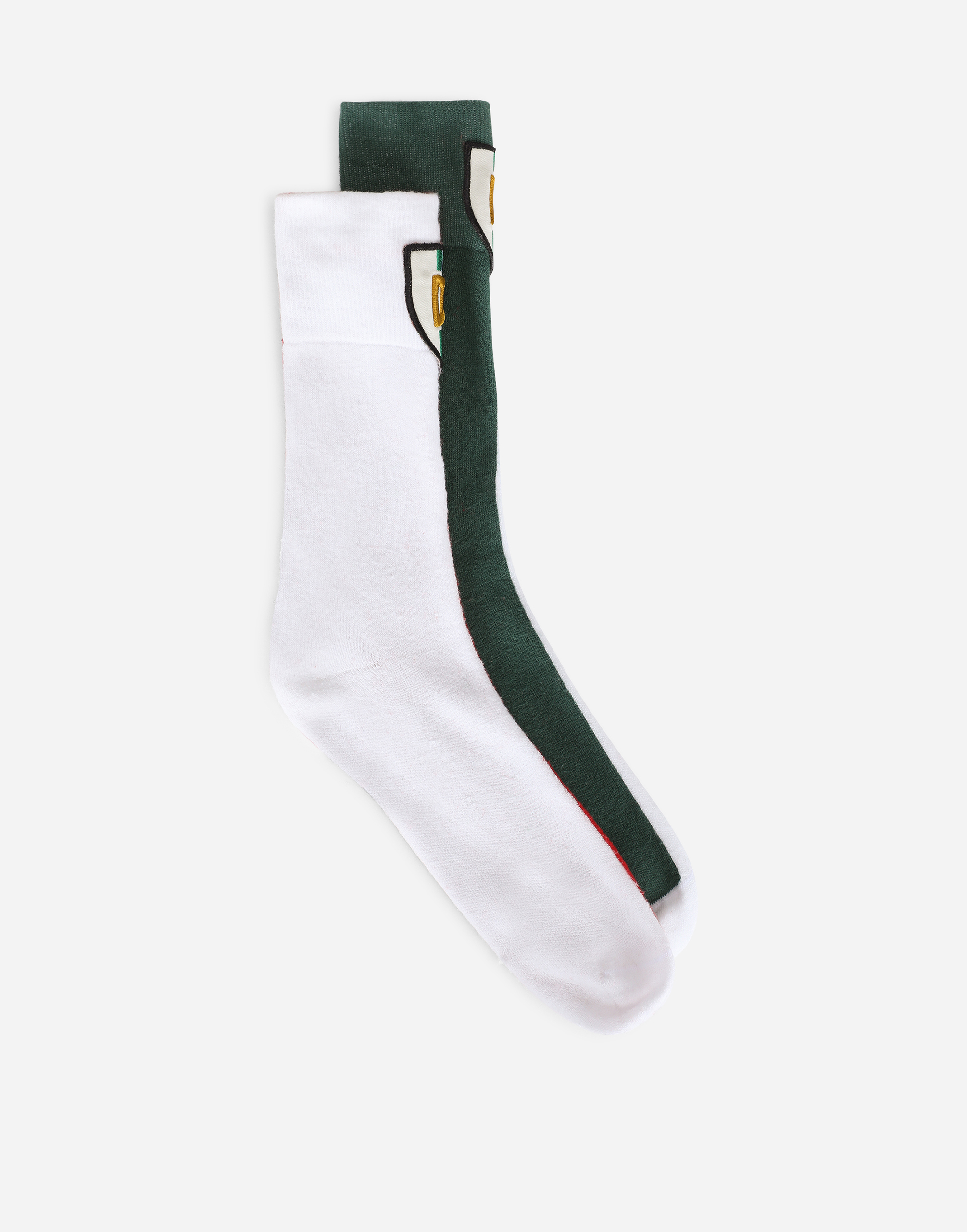 Cotton jacquard socks with DG patch in Multicolor