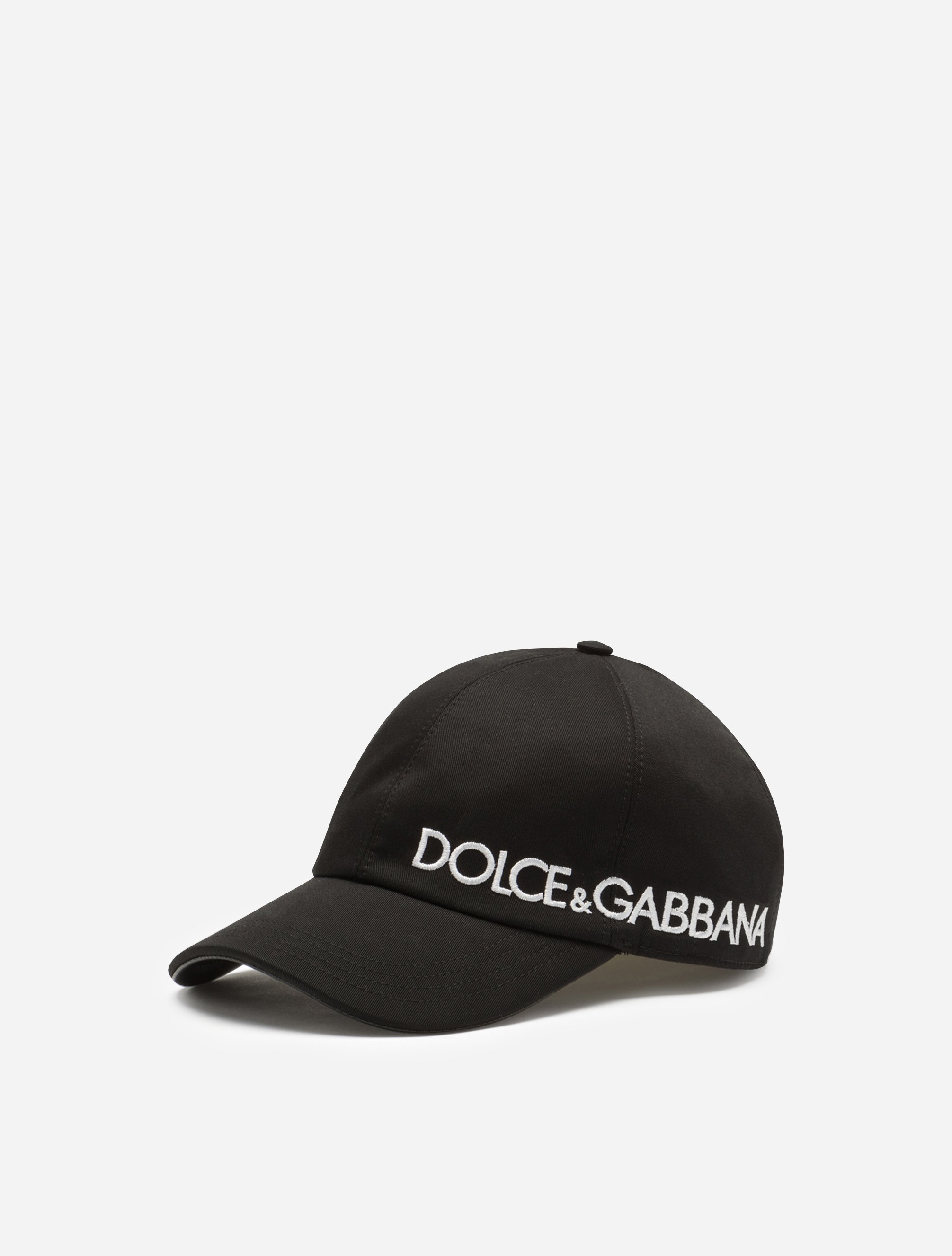 Dolce&Gabbana baseball cap with embroidery in Black